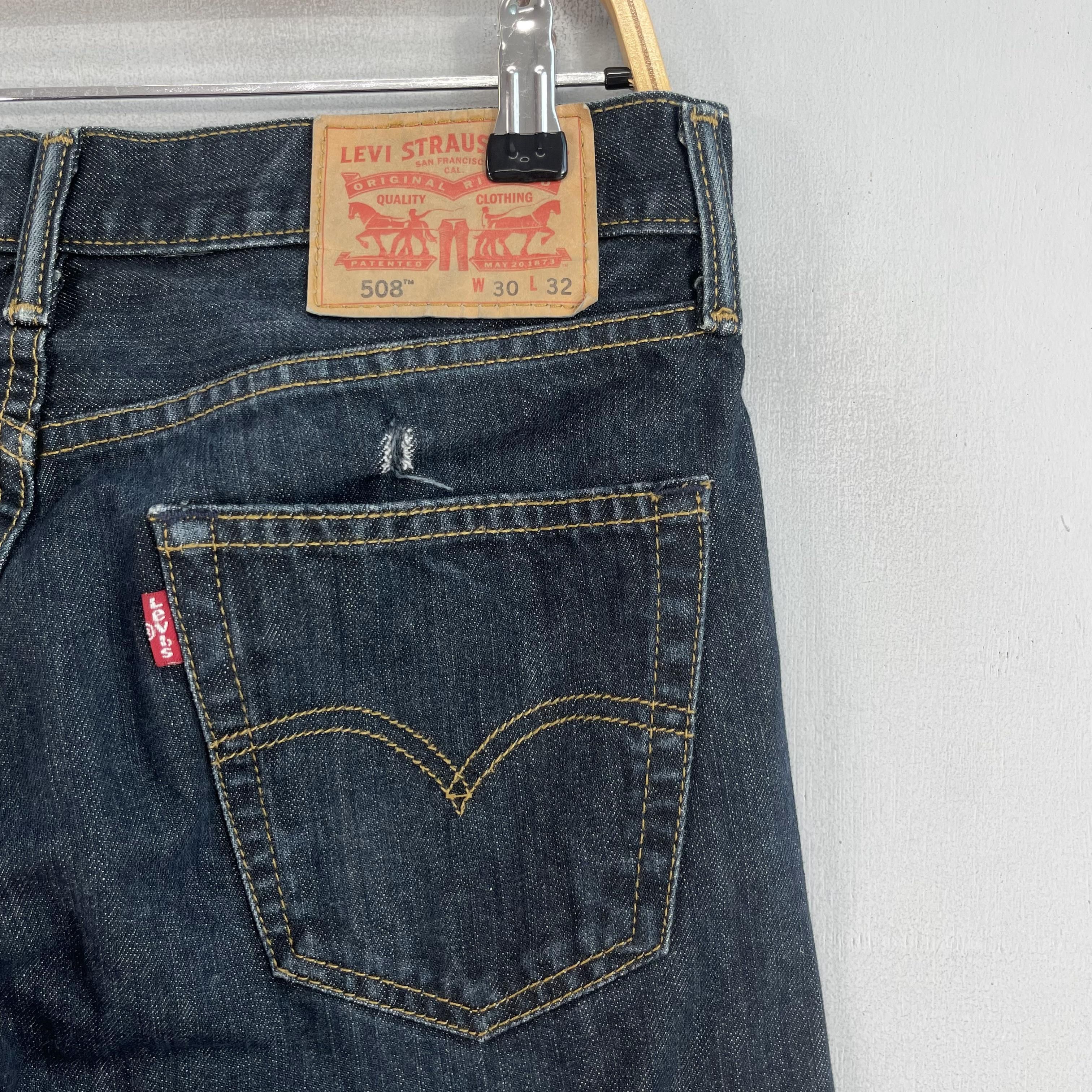 Levi's W31 L30 Distressed Levis 508 Regular Fit Tapered Jeans Size US 31 - 7 Thumbnail