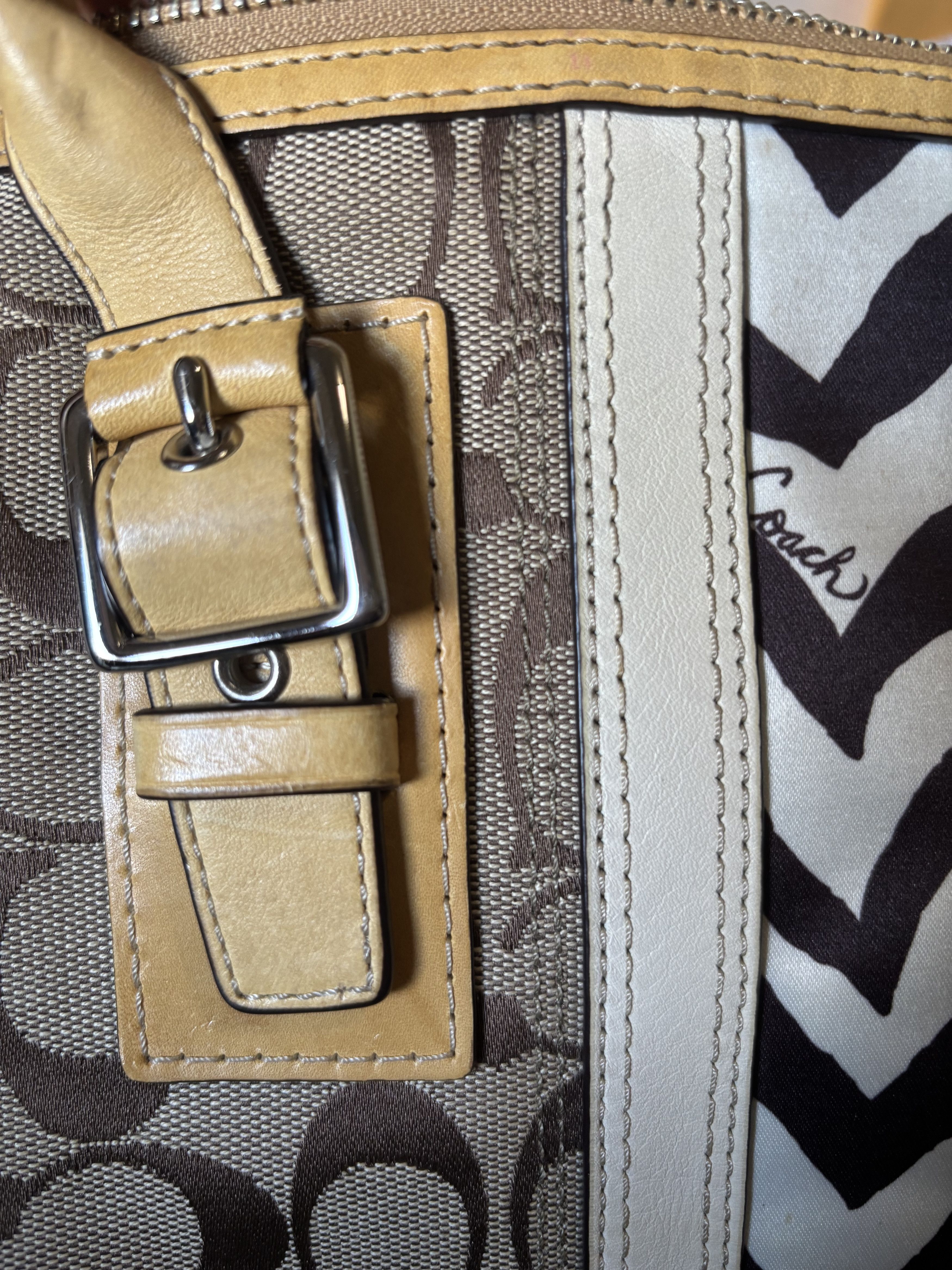 Coach Coach Satchel in Signature Canvas with Zebra Print Accent Size ONE SIZE - 2 Thumbnail