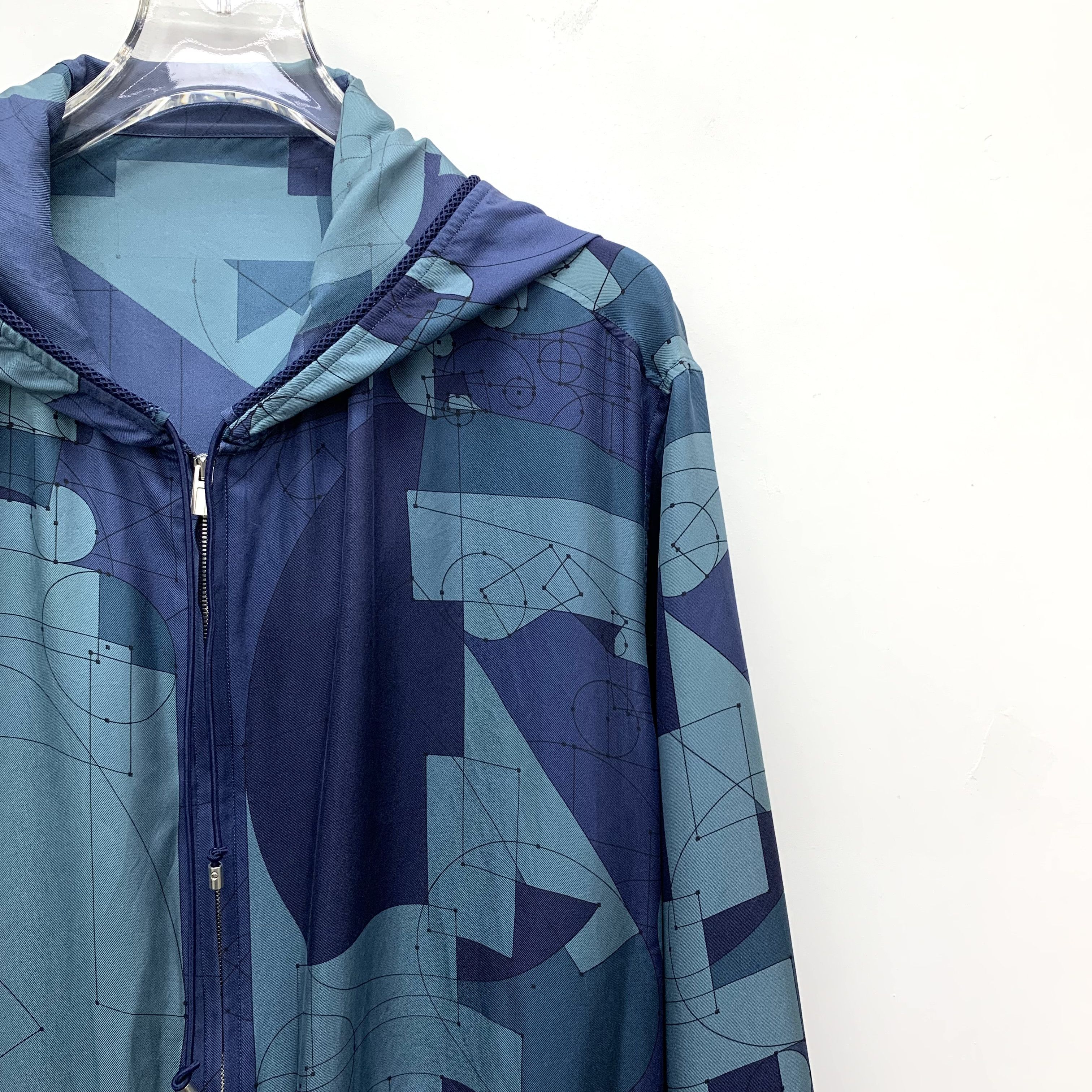 Hermes Hermes Silk Hoodie Geometric Jacket (42) Size US XS / EU 42 / 0 - 3 Thumbnail