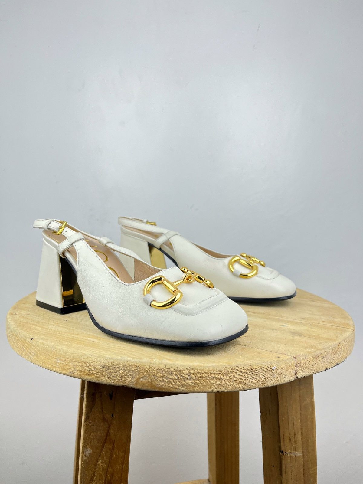 Gucci Horsebit Leather Slingback Pumps Size US 6 / IT 36 - 6 Thumbnail