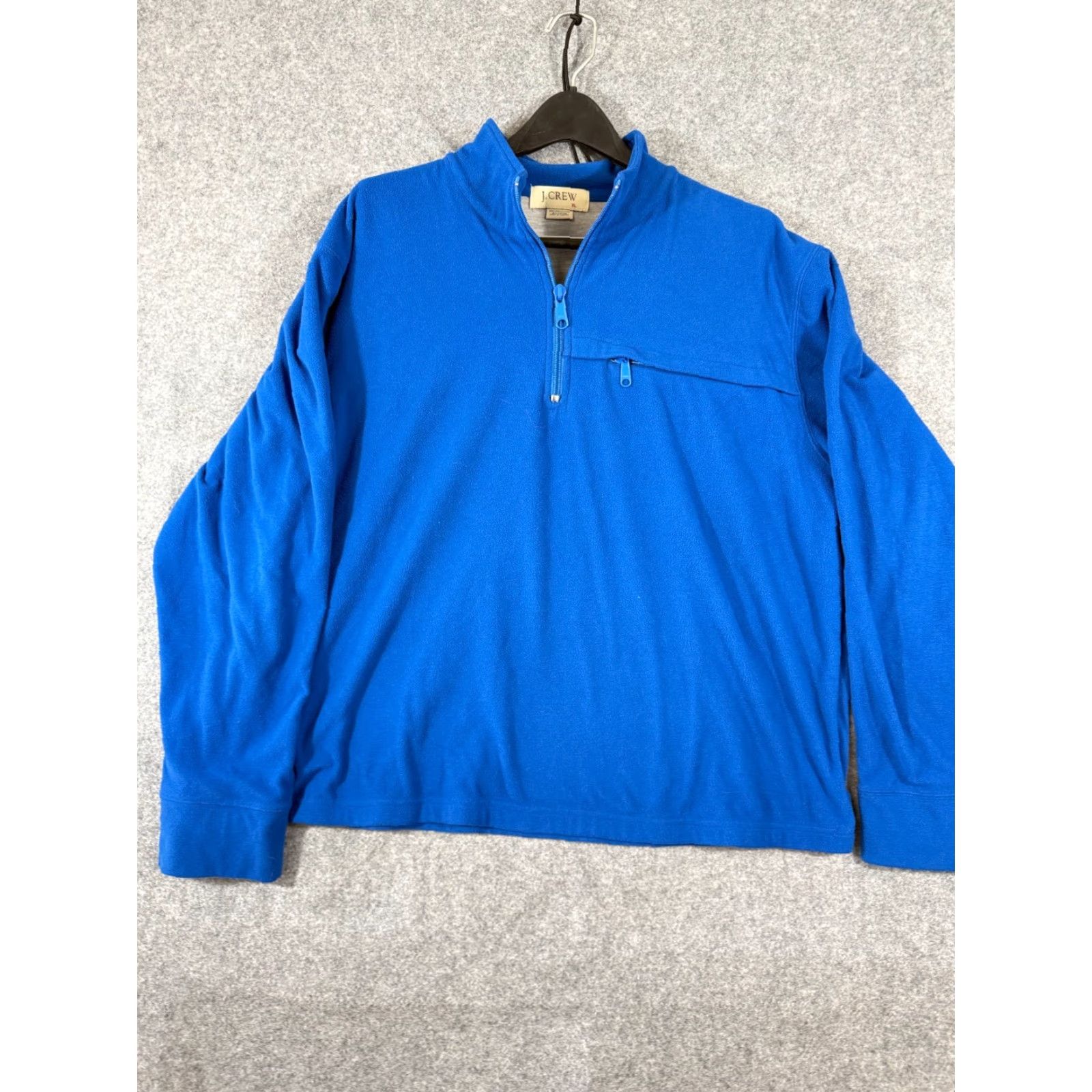 J.Crew J.Crew Sweatshirt Mens XL Blue Fleece Quarter Zip Long Sleeve Pullover Mock Neck Zipper Pocket Pullover Regular Fit Winterwear Size US XL / EU 56 / 4 - 2 Thumbnail