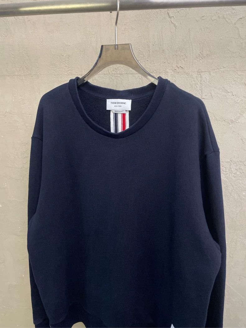 Thom Browne Thom browne Dark blue back colorful stripe round-neck sweat Size US XXL / EU 58 / 5 - 3 Thumbnail