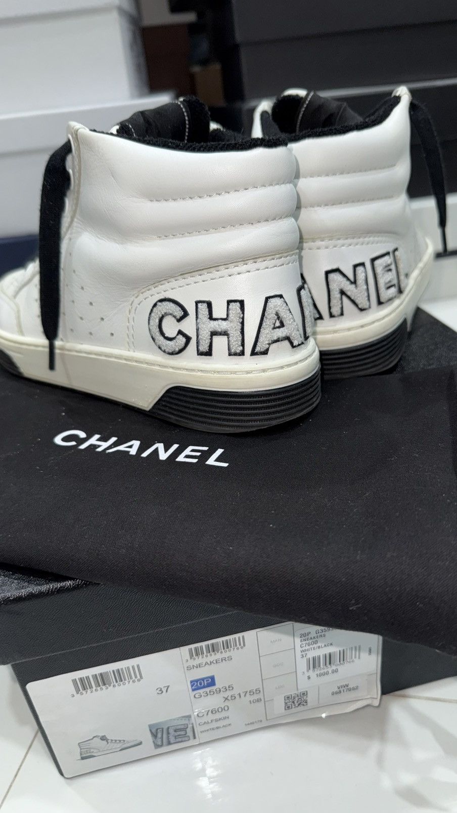Chanel Chanel High Top Trainers Size US 7 / IT 37 - 4 Thumbnail