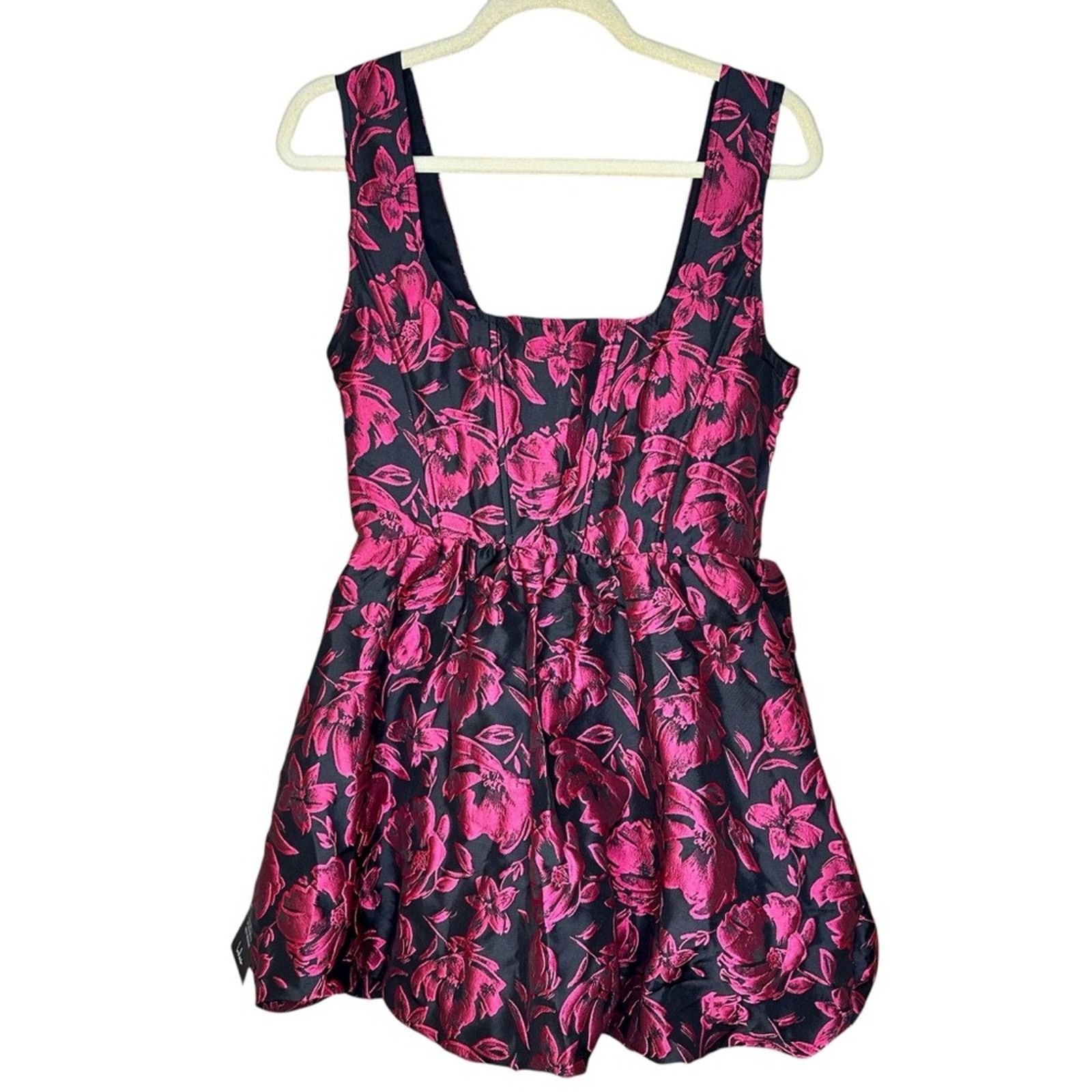 Other Lulus Black Floral Jacquard Corset Mini Dress NWT Medium Size M / US 6-8 / IT 42-44 - 4 Thumbnail