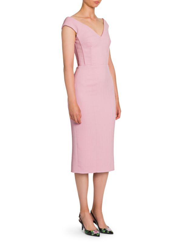 Dolce & Gabbana o1y0825 Sleeveless Midi Dress in Pink Size M / US 6-8 / IT 42-44 - 4 Thumbnail