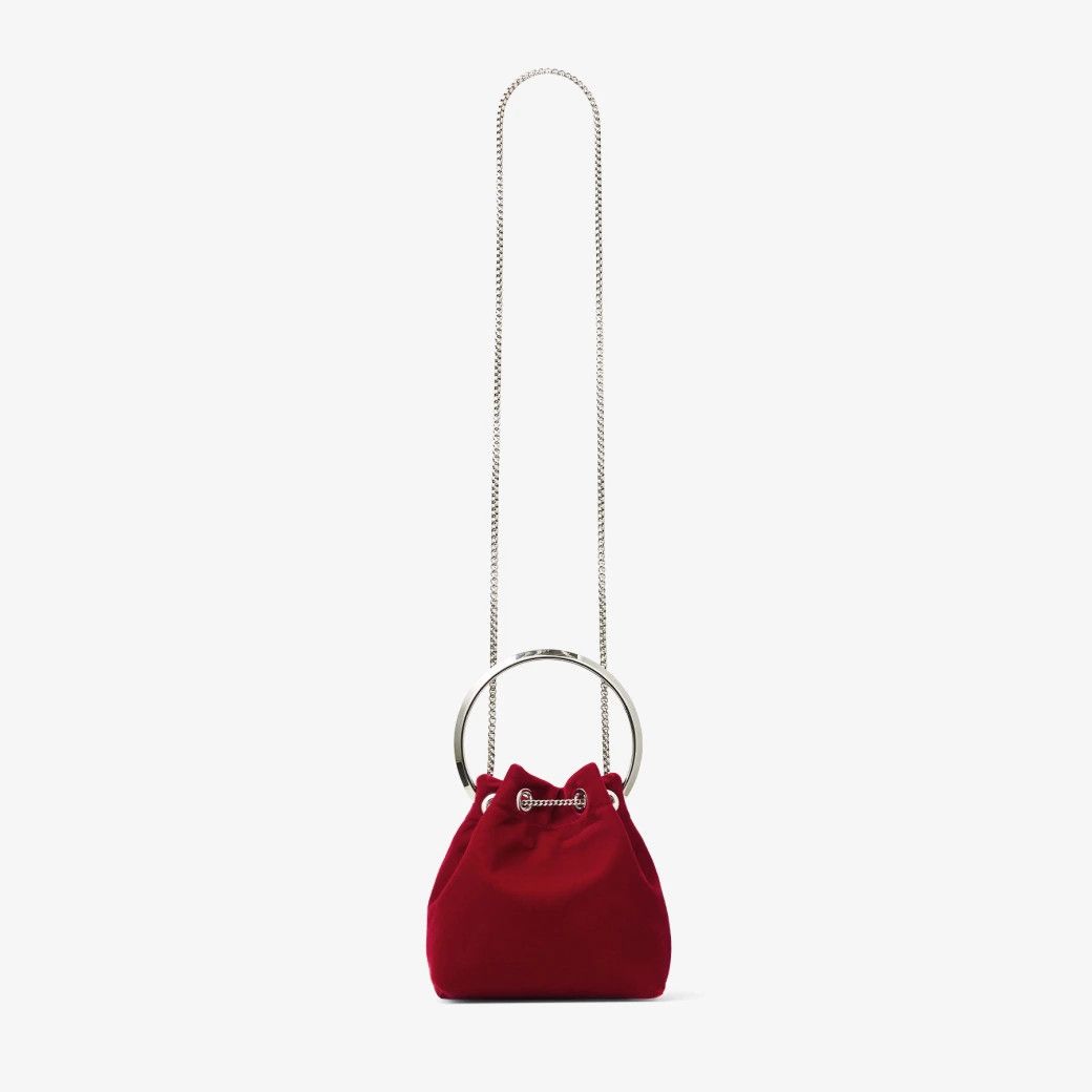 Jimmy Choo os11x1225 Size: OS / Ruby Velvet Bag in Red Size ONE SIZE - 6 Thumbnail