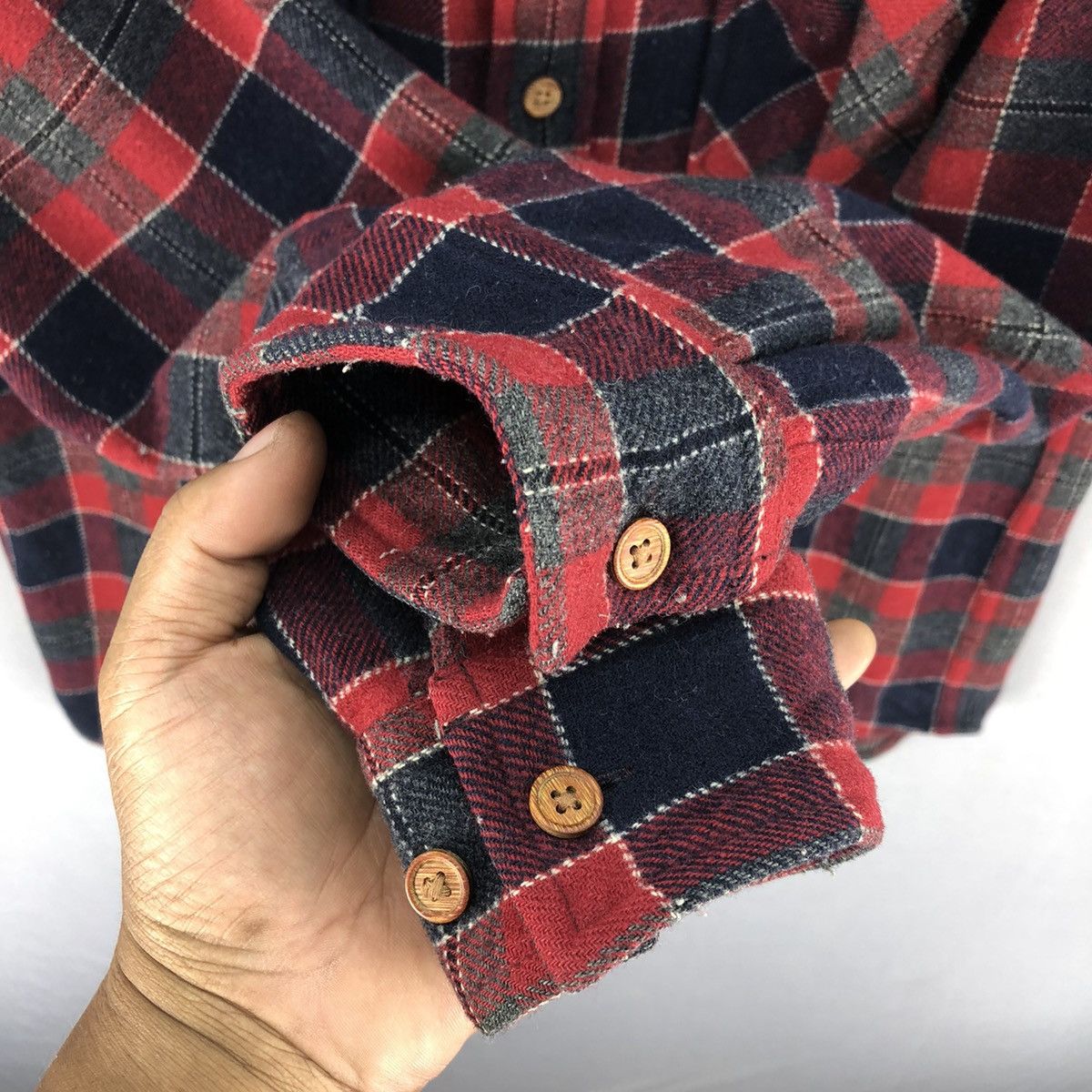 Flannel Vintage Wool Flannel Red Checkered Double Pocket Shirt Size US M / EU 48-50 / 2 - 13 Thumbnail