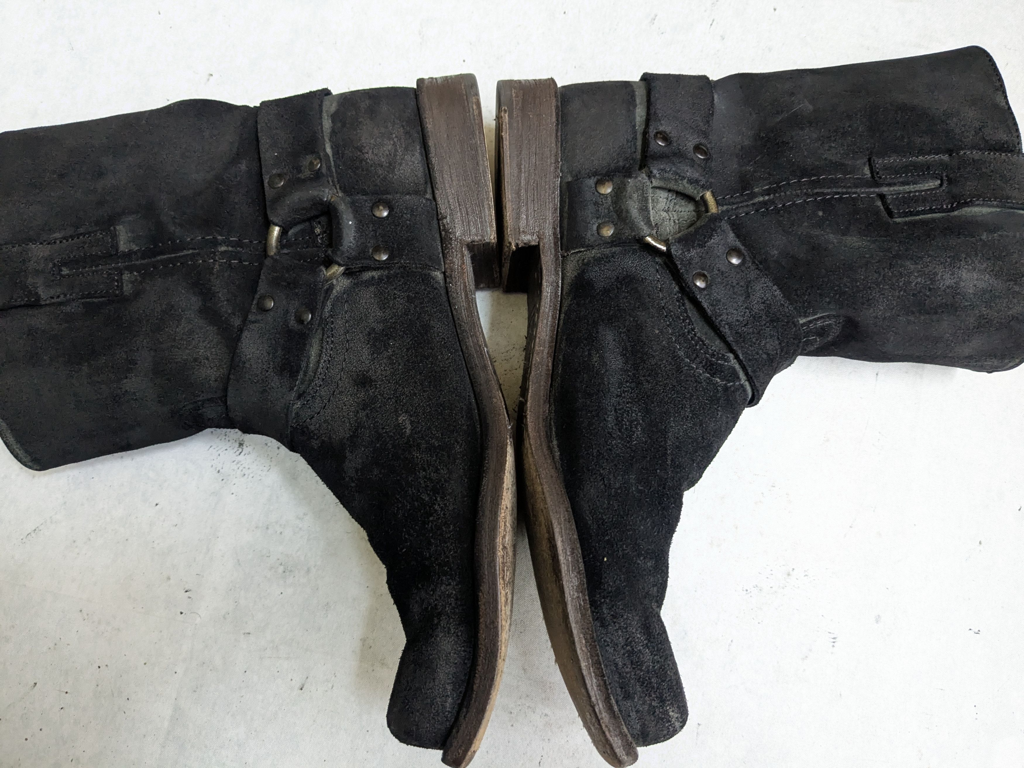 Frye Frye Suede Harness Boots Black 9 D Size US 9 / EU 42 - 8 Thumbnail