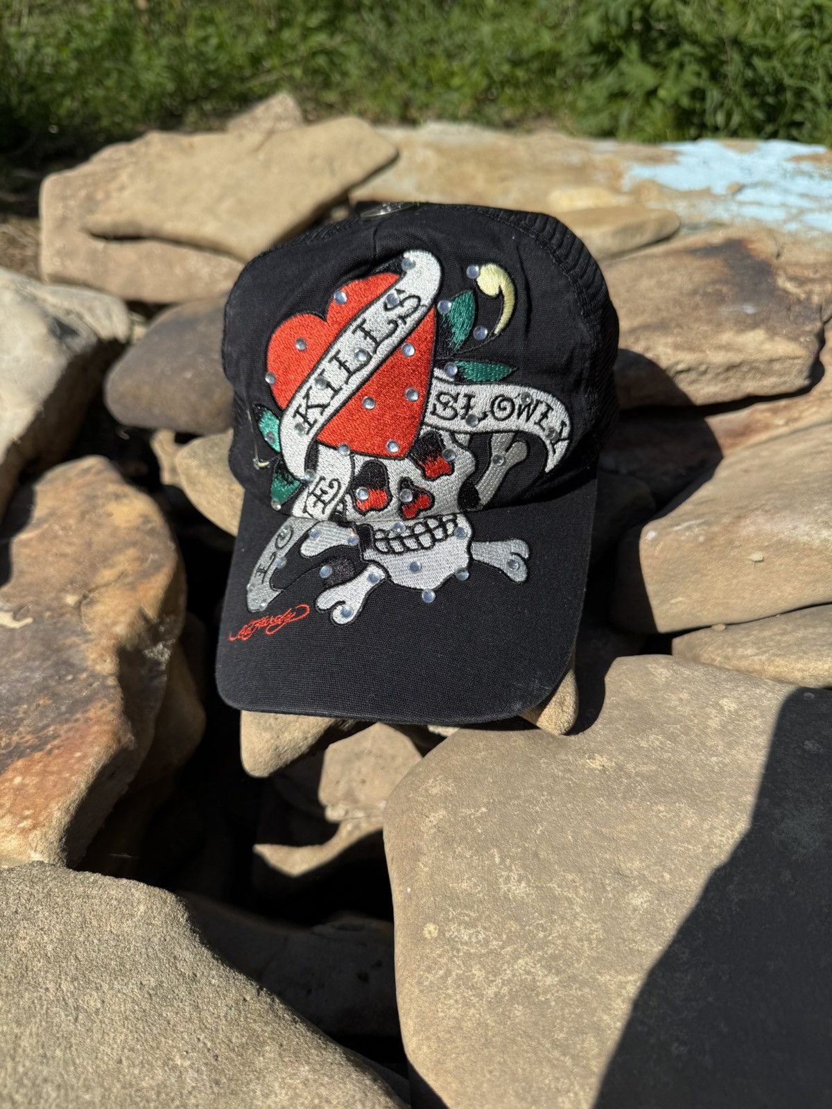 Ed Hardy Vintage Ed Hardy Disrtessed Y2k Hat Size ONE SIZE - 2 Thumbnail