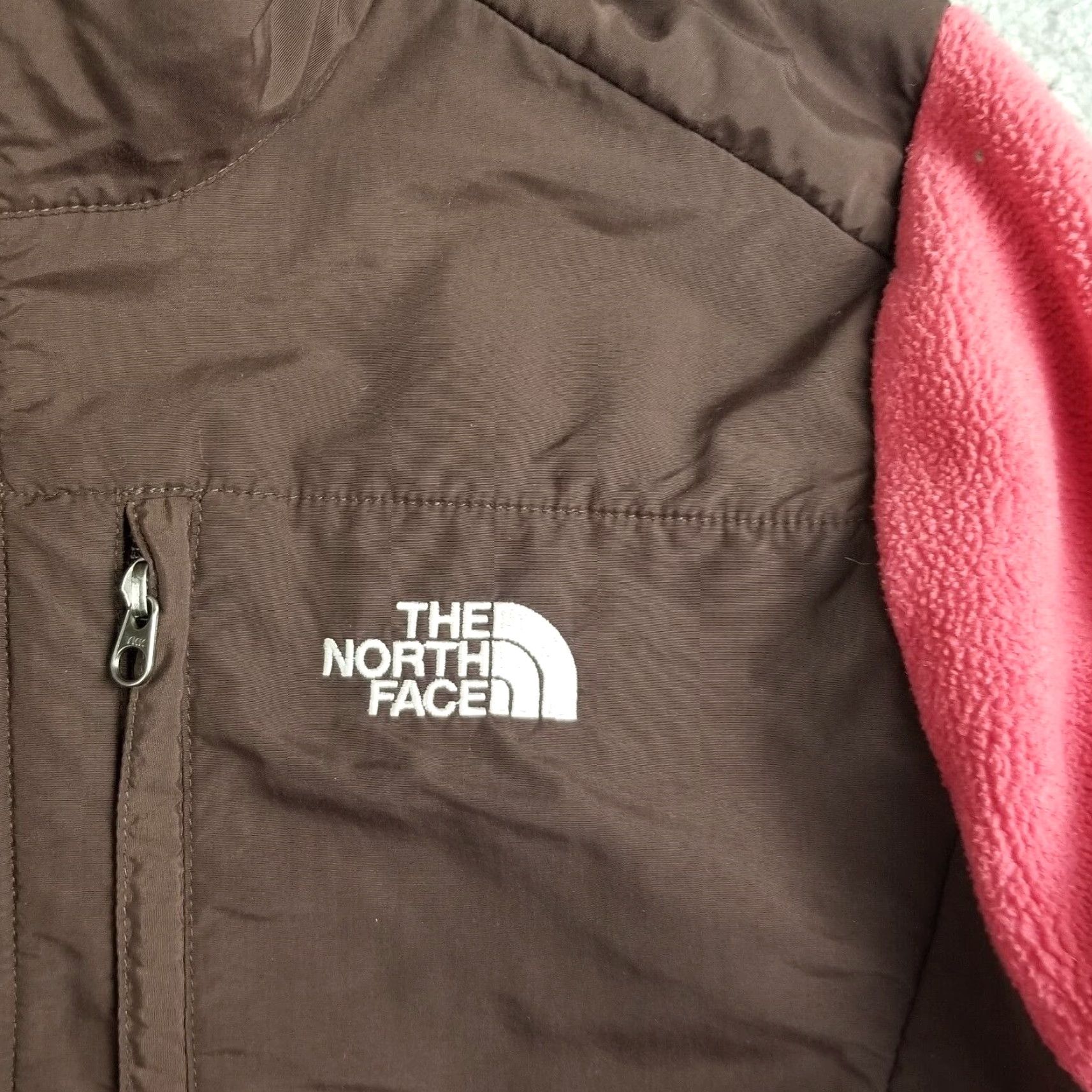 The North Face The North Face Women Large Pink Brown Denali Polartec Fleece Jacket Flaw Size L / US 10 / IT 46 - 4 Thumbnail
