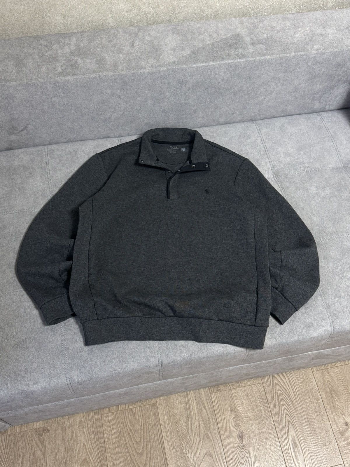 Polo Ralph Lauren Polo Ralph Lauren grey button up 1/4 pullover sweater Size US L / EU 52-54 / 3 - 1 Thumbnail