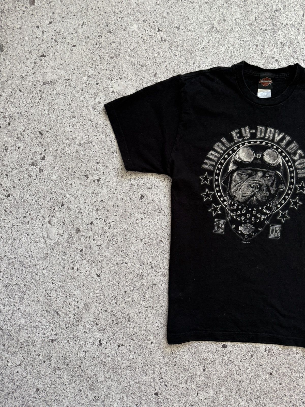 Band Tees × Harley Davidson × Vintage Vintage 2018 Harley Davidson AARGAU Bikers Dog T-Shirt Size US L / EU 52-54 / 3 - 4 Thumbnail