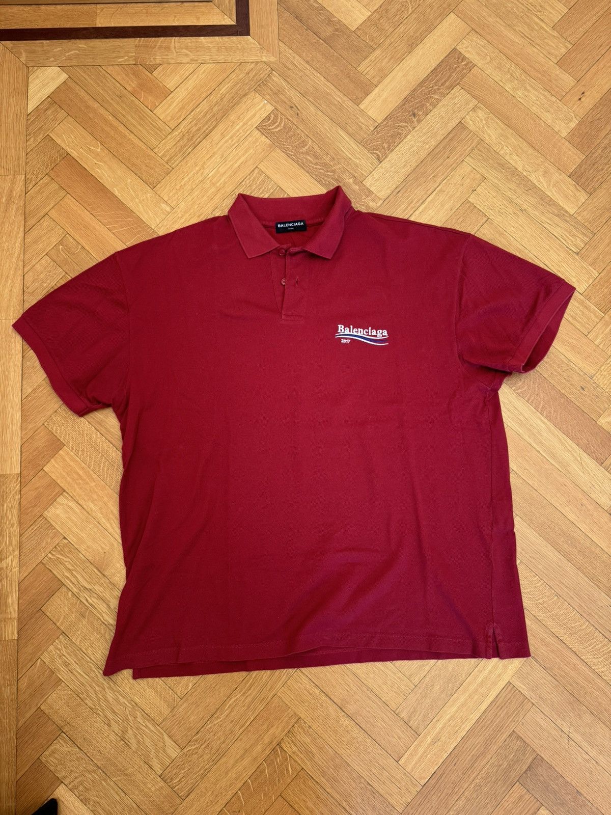 Balenciaga BALENCIAGA red polo AW17 Size US L / EU 52-54 / 3 - 2 Thumbnail