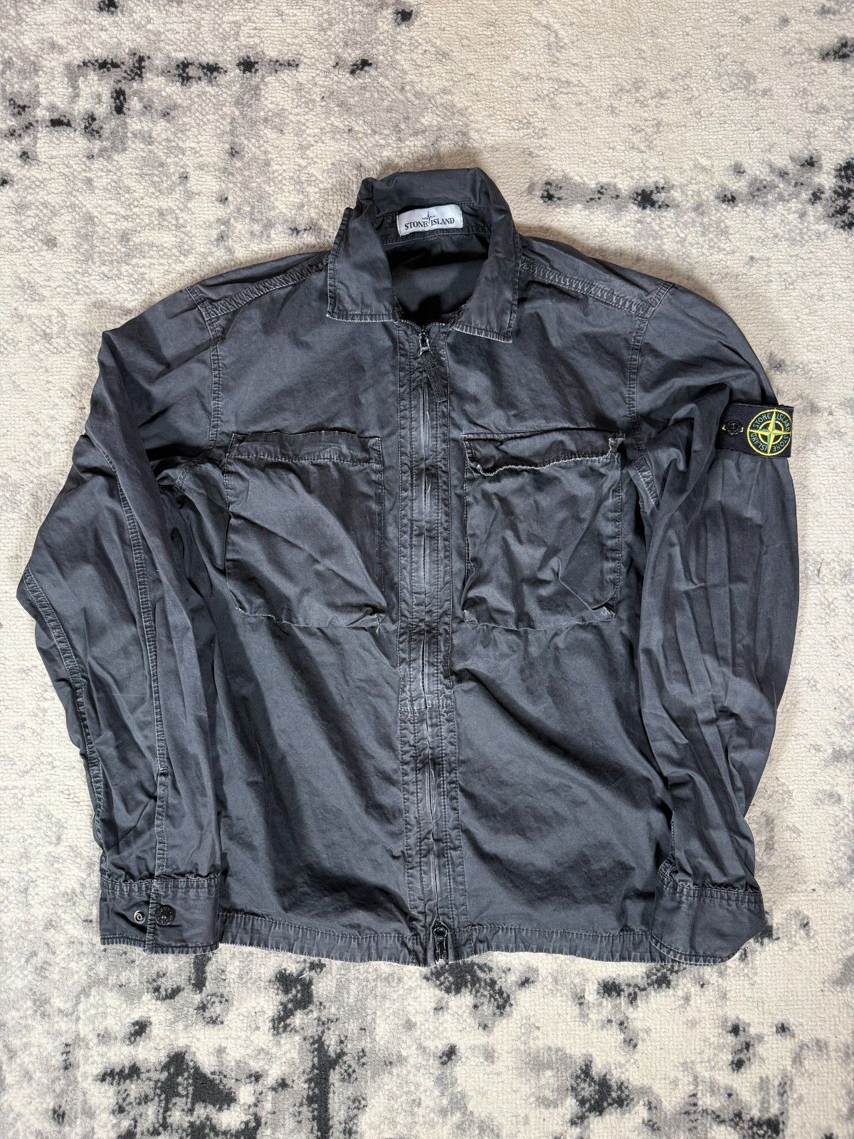 Stone Island Compass Badge Zip Overshirt Jacket