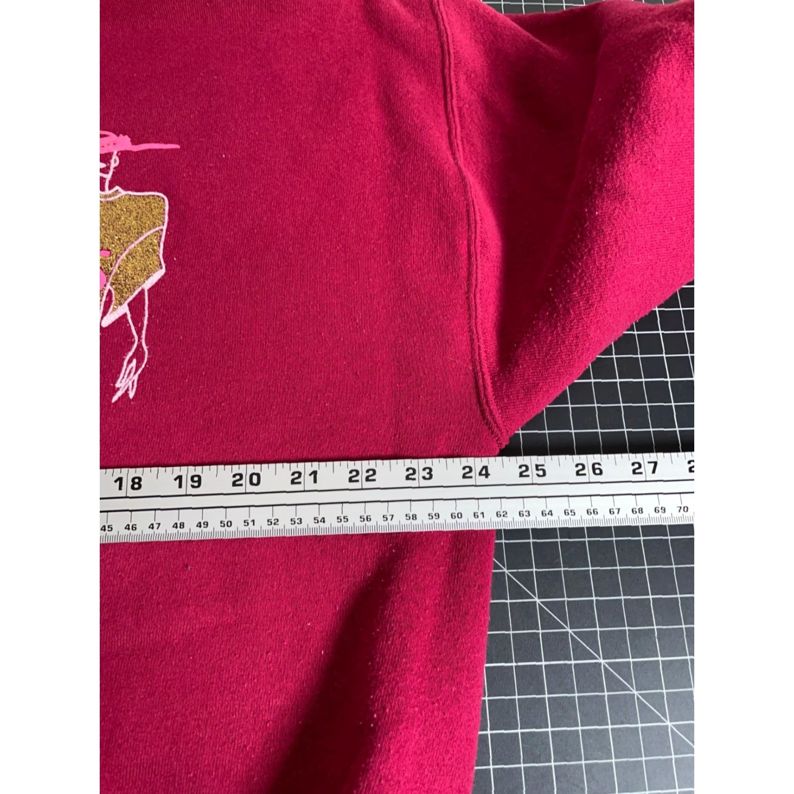 Vintage VTG Las Vegas Glittery Hat Ladies Sweatshirt Adult XL Dark Red Crewneck Size XL / US 12-14 / IT 48-50 - 5 Thumbnail