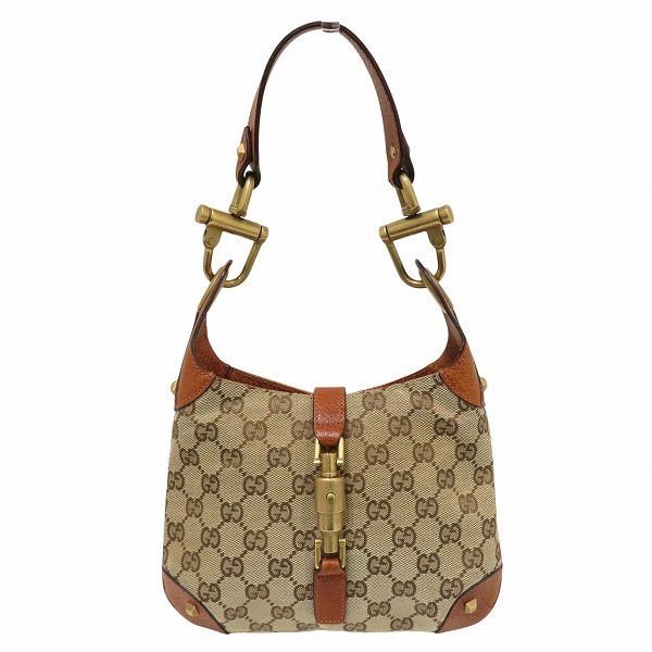 Gucci Gucci Gucci Jackie Leather Canvas Handbag Leather Handbag 120885 Size ONE SIZE - 1 Thumbnail