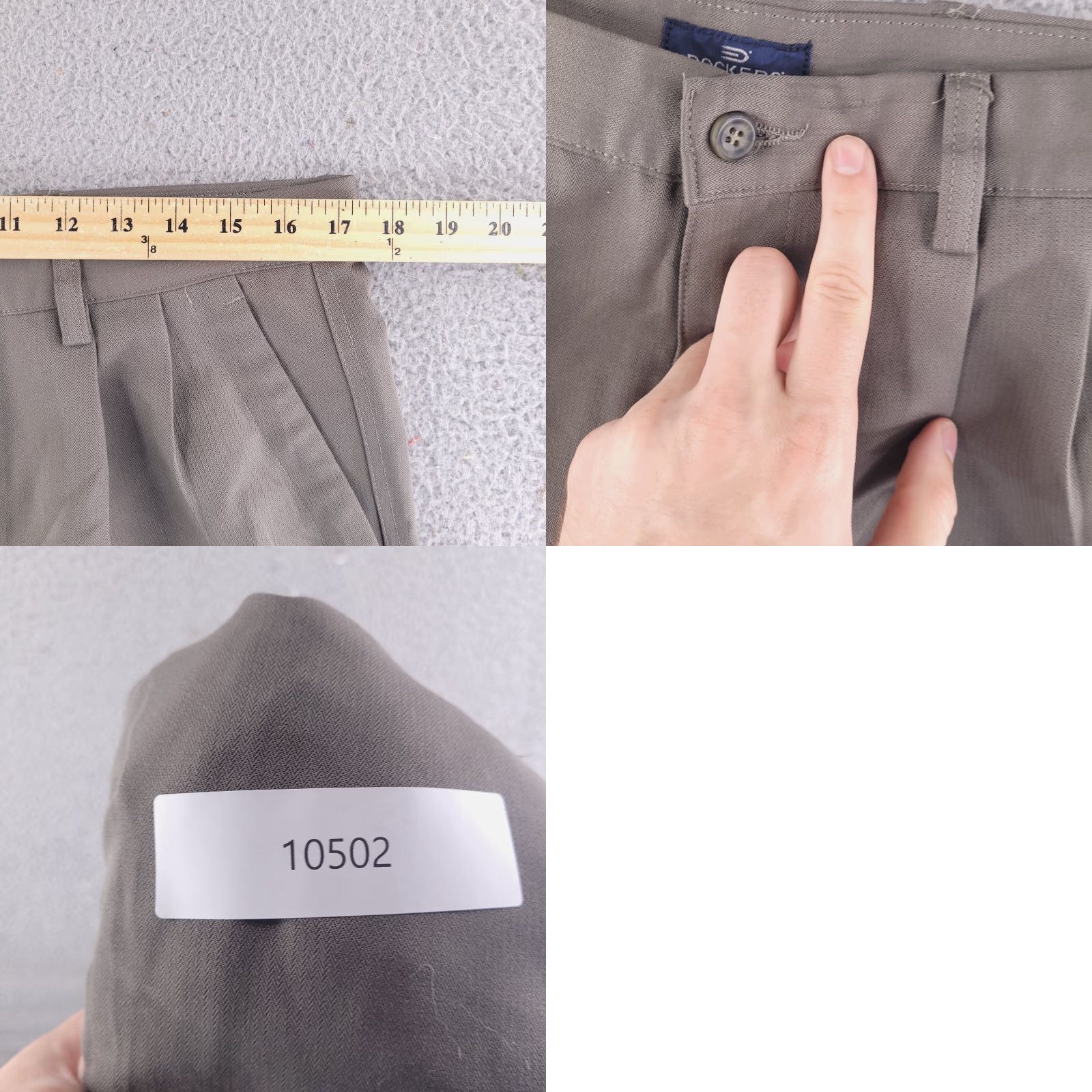 Dockers VINTAGE Dockers Shorts Mens 34 Gray Golf Pleated Polyester Retro Chino Casual 34 in Gray Mens Size US 34 / EU 50 - 8 Thumbnail
