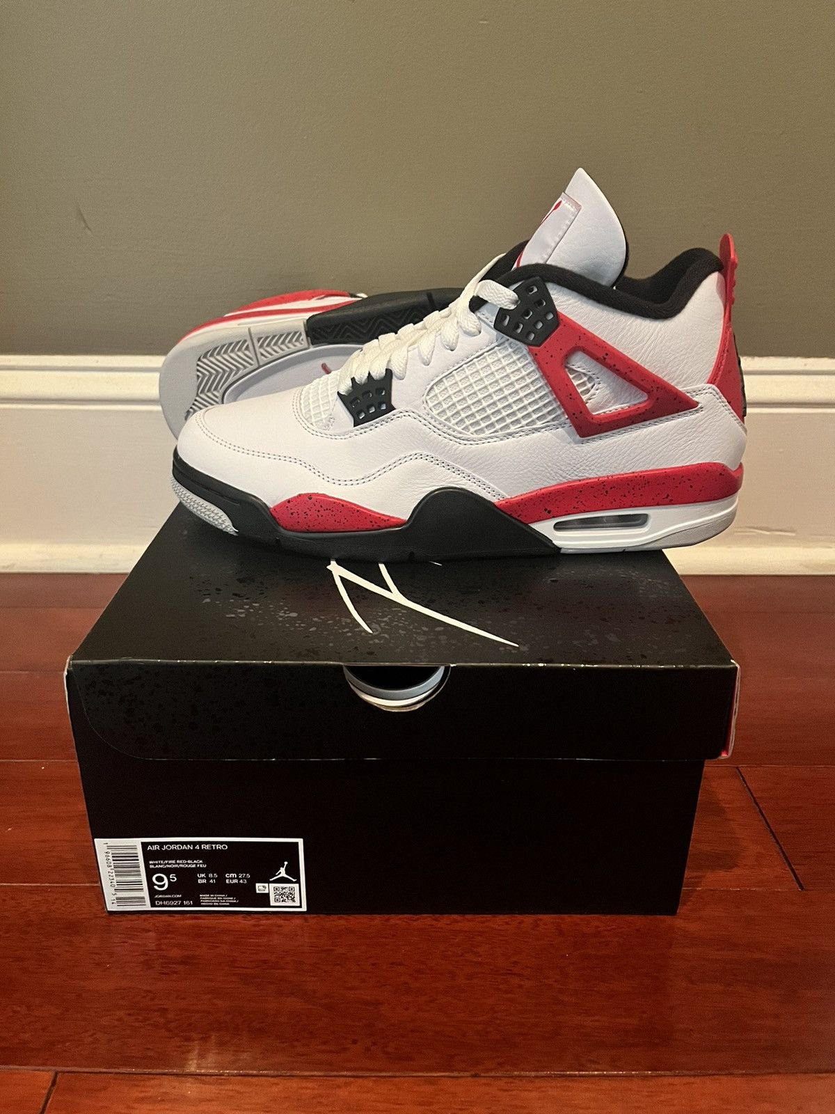 4s jordans red and black