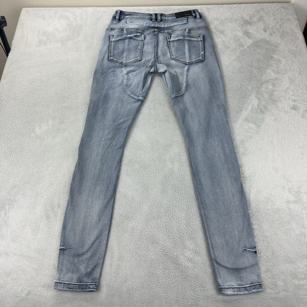 Other Koiiar Men's Size 32 W x 33 L Light Blue Zipper Fly Distress Size US 32 / EU 48 - 4 Thumbnail