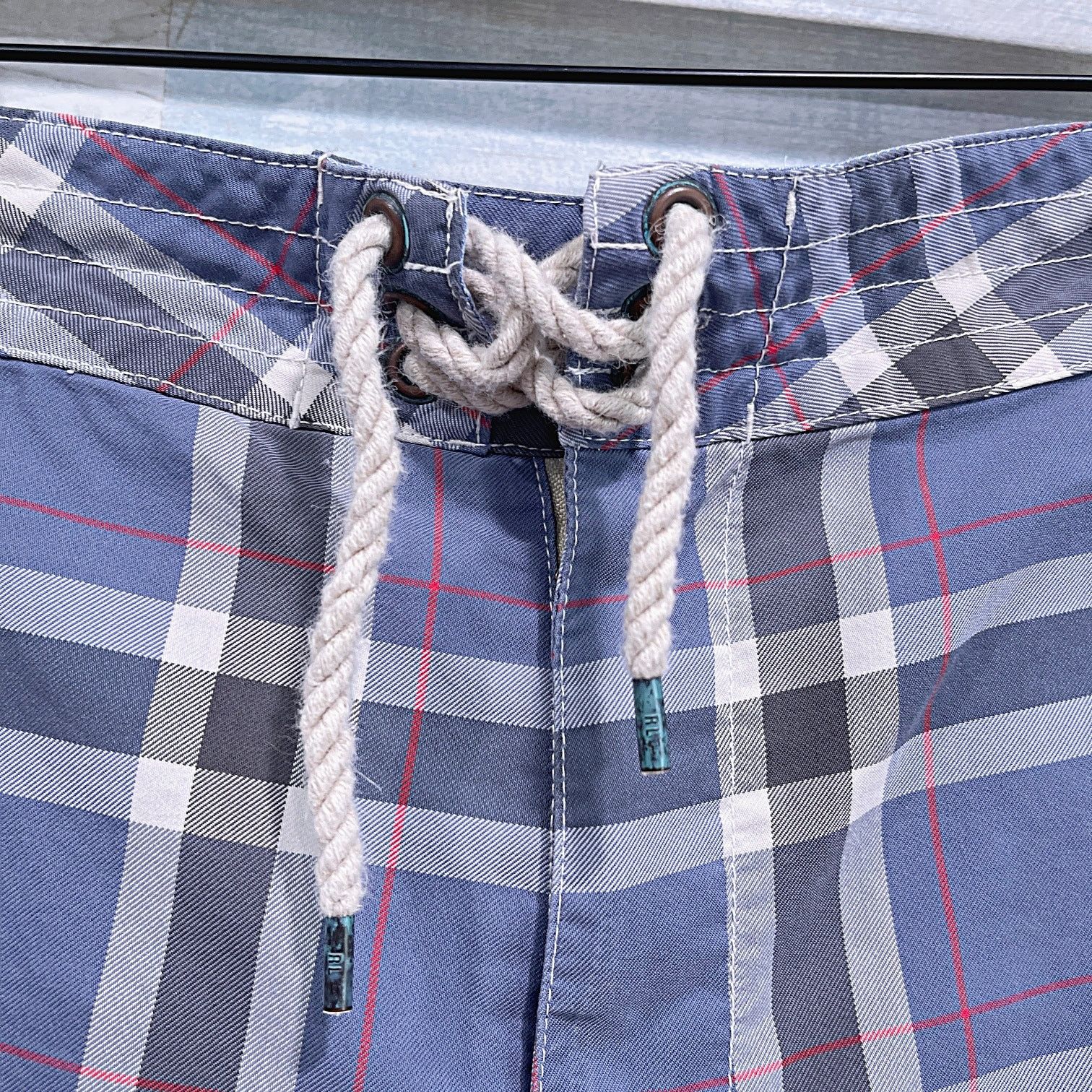 Polo Ralph Lauren POLO Ralph Lauren Plaid Hybrid Board Shorts Blue 8" Swim 34 Size US 34 / EU 50 - 2 Thumbnail