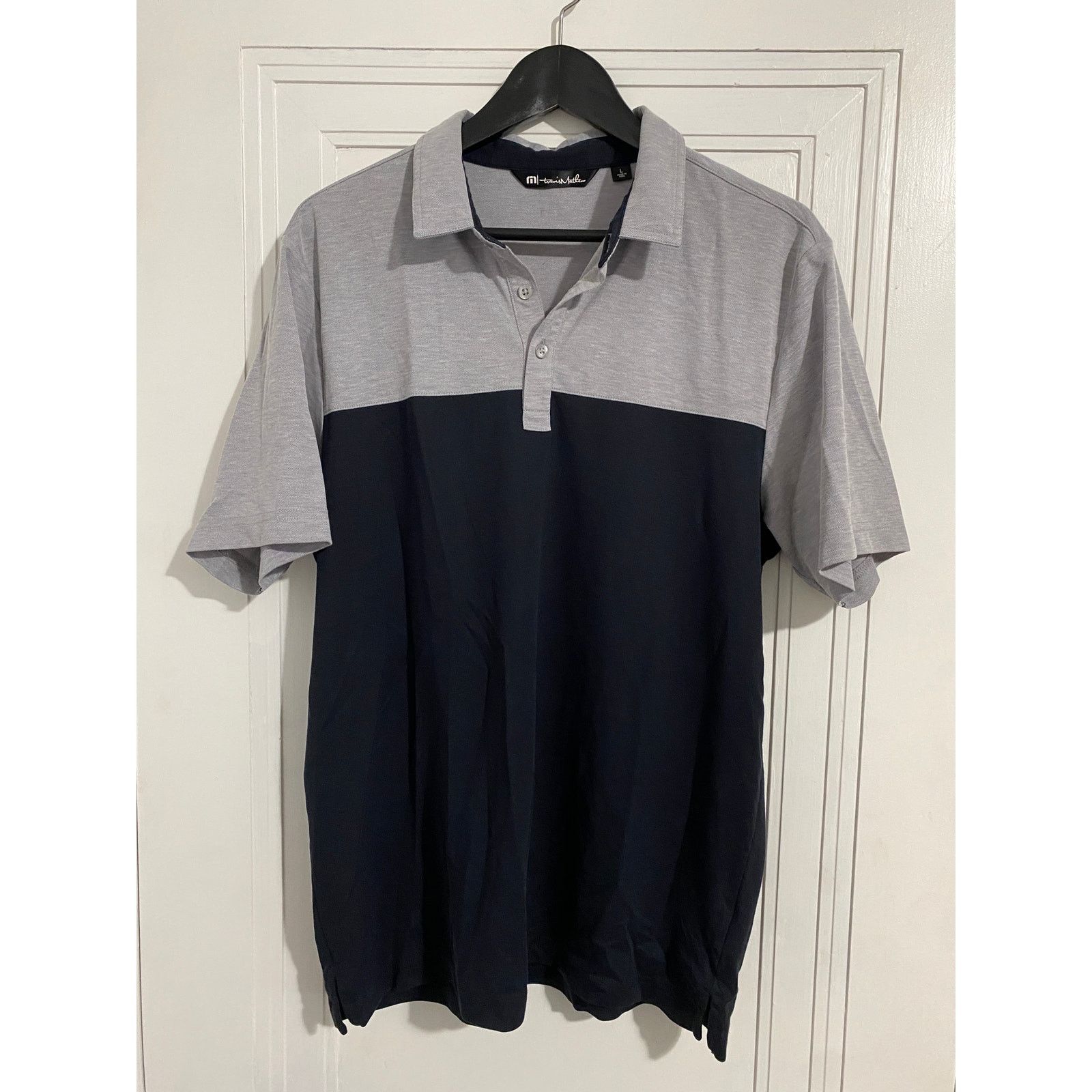 TravisMathew TravisMathew Gray and Black Golf Polo Men's Size Large Size US L / EU 52-54 / 3 - 1 Thumbnail