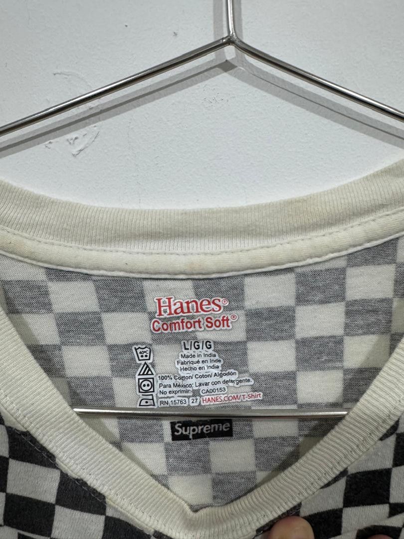 Hanes × Supreme Supreme Hanes Checkered Tee Size US L / EU 52-54 / 3 - 4 Thumbnail