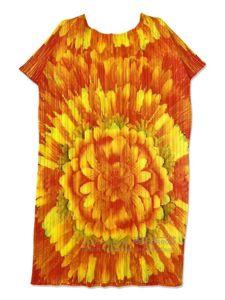 Issey Miyake Issey Miyake Floral Pleated Long Sleeve Top Size XL / US 12-14 / IT 48-50 - 2 Thumbnail