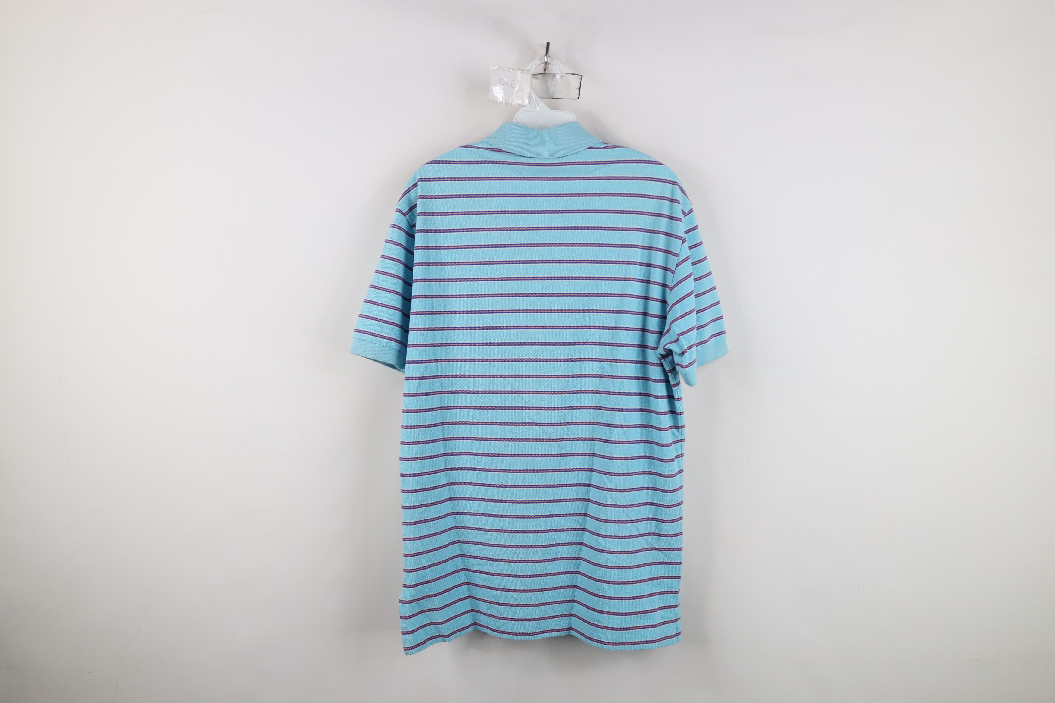 Ralph Lauren Vintage 90s Ralph Lauren Striped Cotton Knit Golf Polo Blue Size US M / EU 48-50 / 2 - 11 Thumbnail