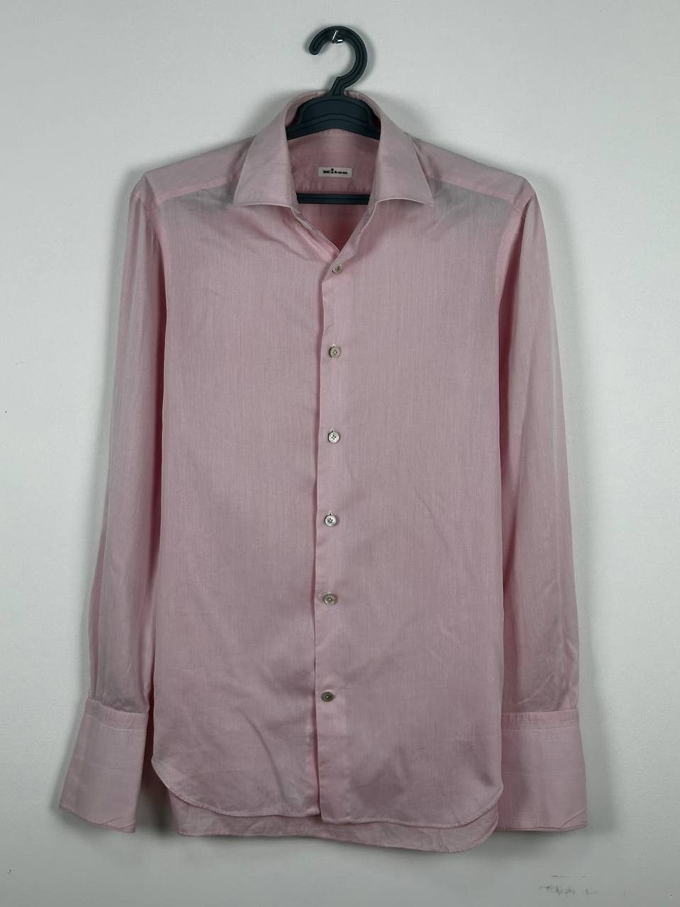 Kiton 15/40 Pink Button Up Long Sleeve Shirt dress