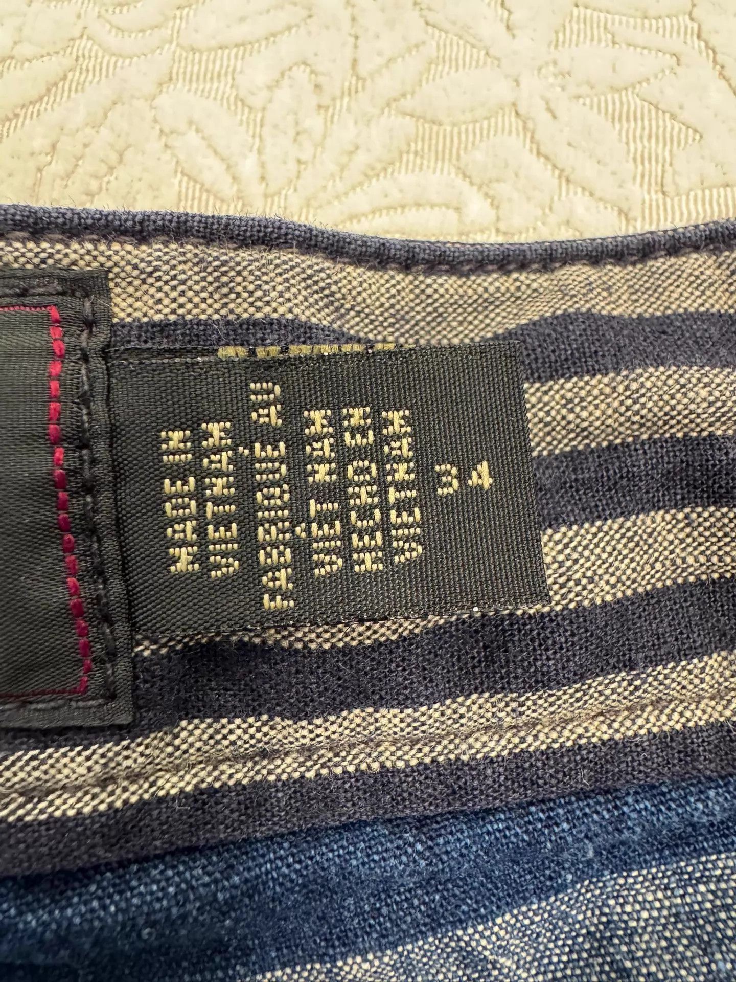 RRL Ralph Lauren DOUBLE RL Men's Indigo Striped Drawstring Button Shorts Size US 34 / EU 50 - 9 Thumbnail