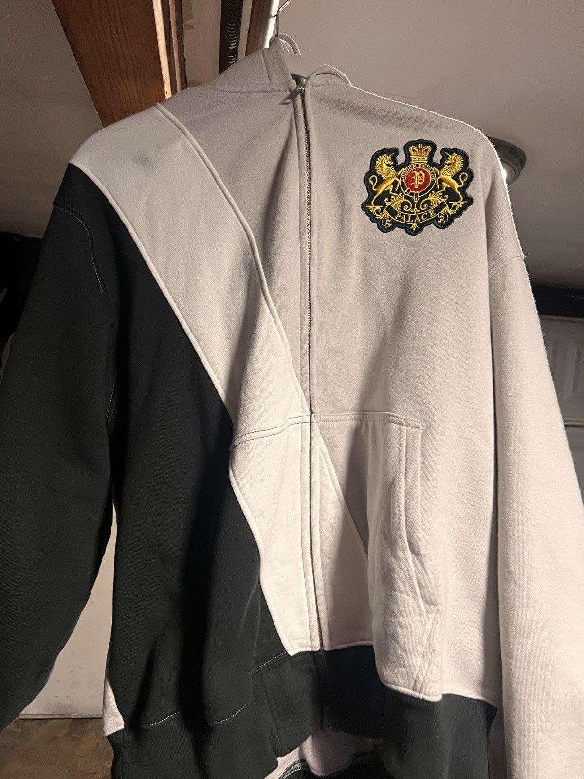 Palace Palace x Neighborhood Skull Zip Up Charcoal Grey | Grailed