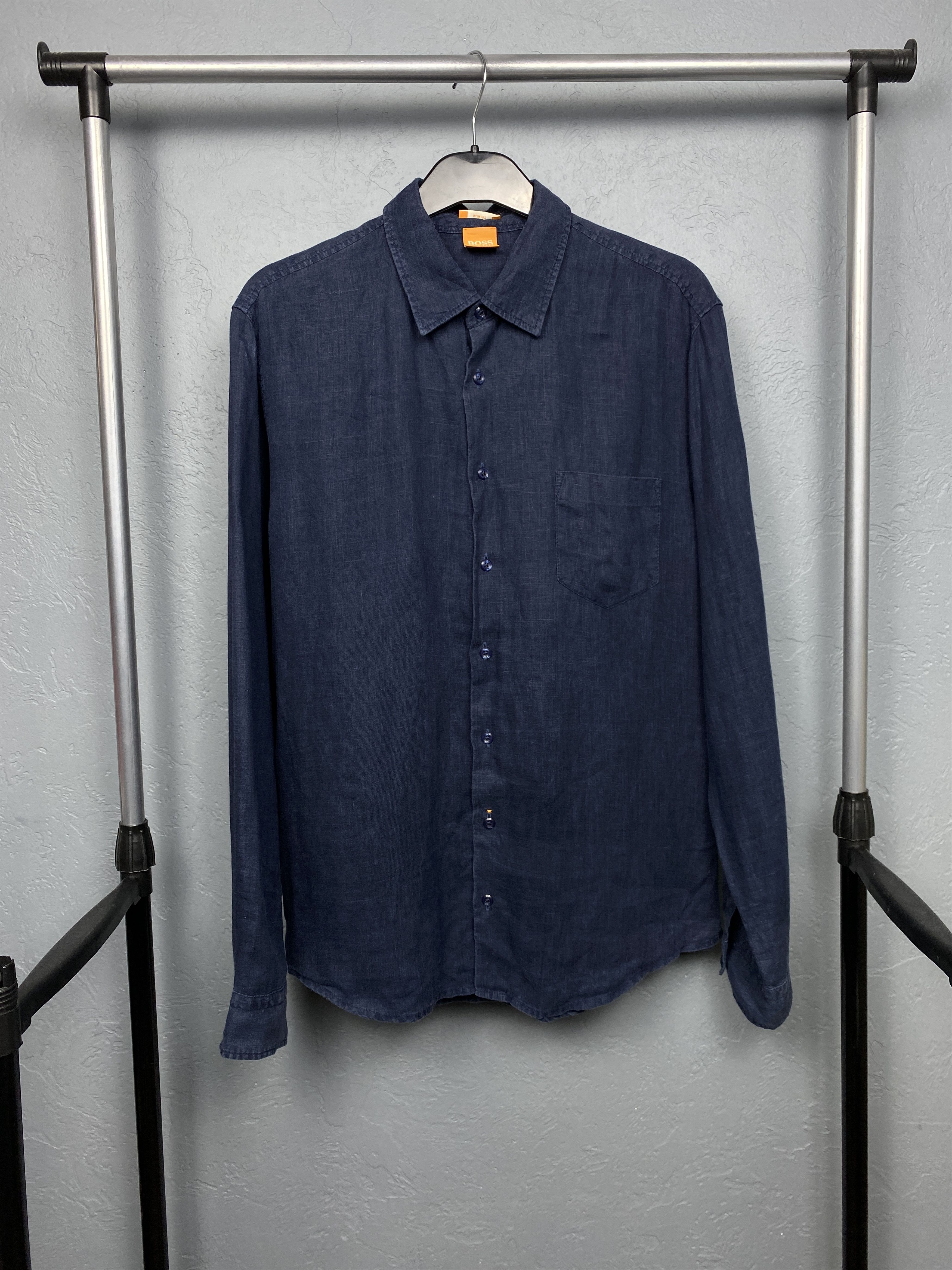 Hugo Boss Hugo Boss Vintage Mens LINEN Long Sleeve Shirt Size US L / EU 52-54 / 3 - 1 Thumbnail