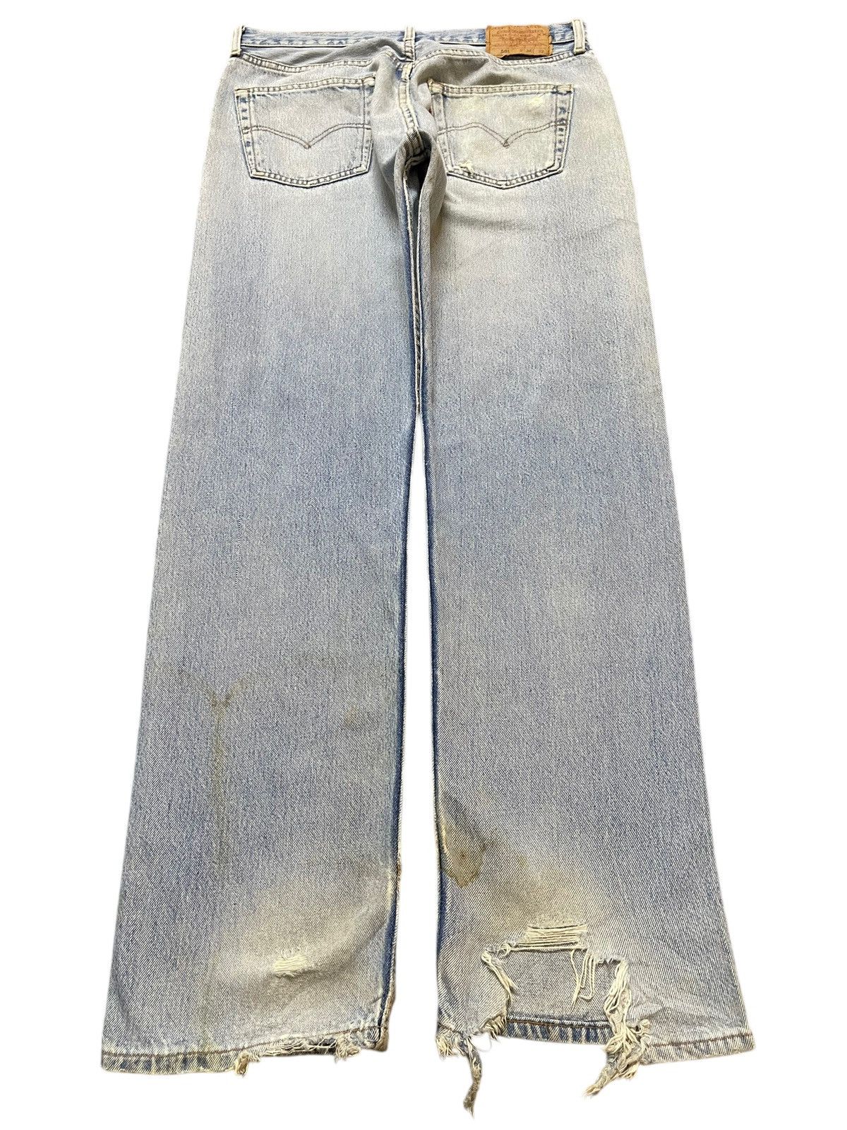 Levi's Vintage 90s Levis 501 Faded Wash Distressed Style Jeans Size US 32 / EU 48 - 2 Thumbnail