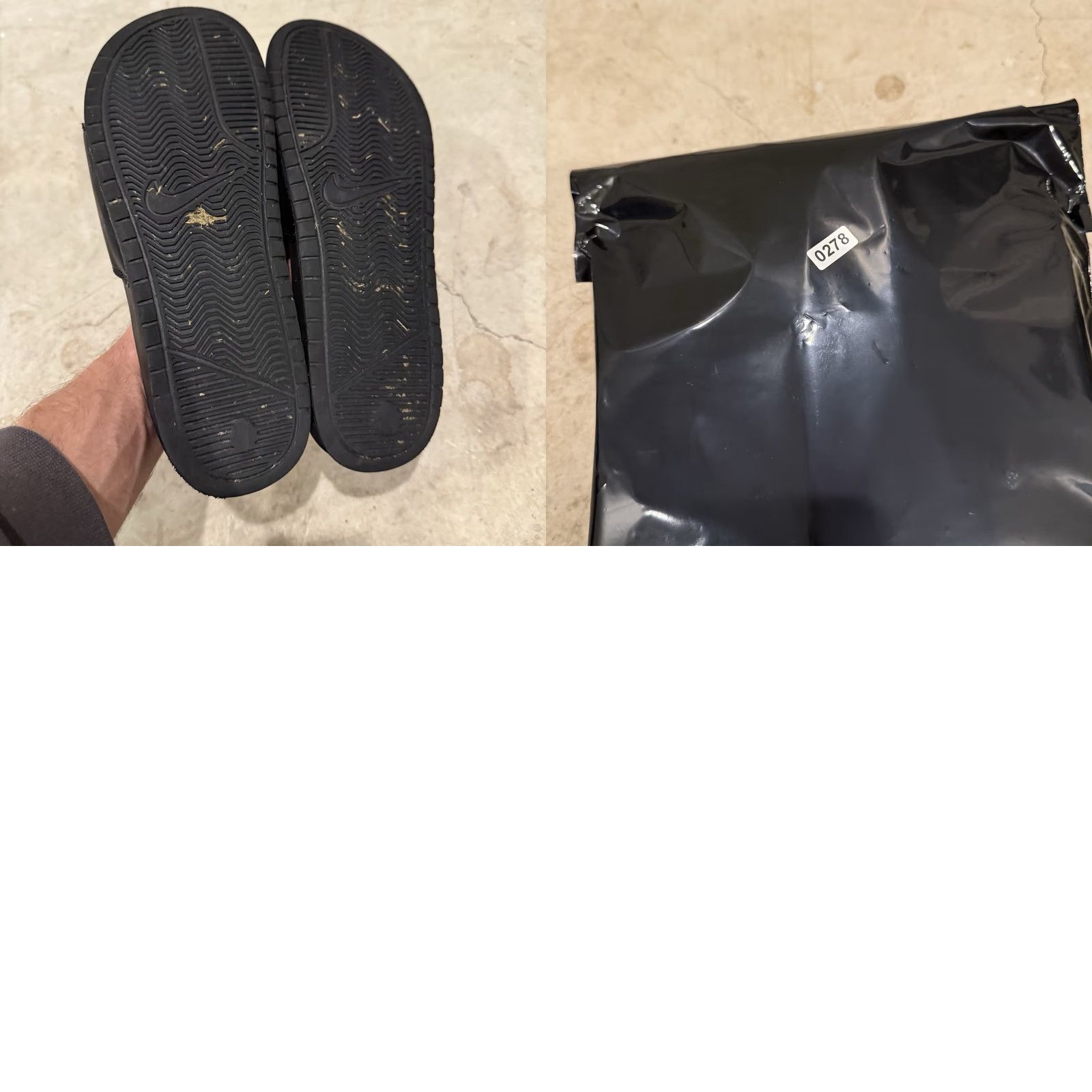 Nike VINTAGE? No — Nike Benassi JDI Sandlas Mens Size 7 Black White Slip On Slides 343880-090 Size ONE SIZE - 8 Thumbnail
