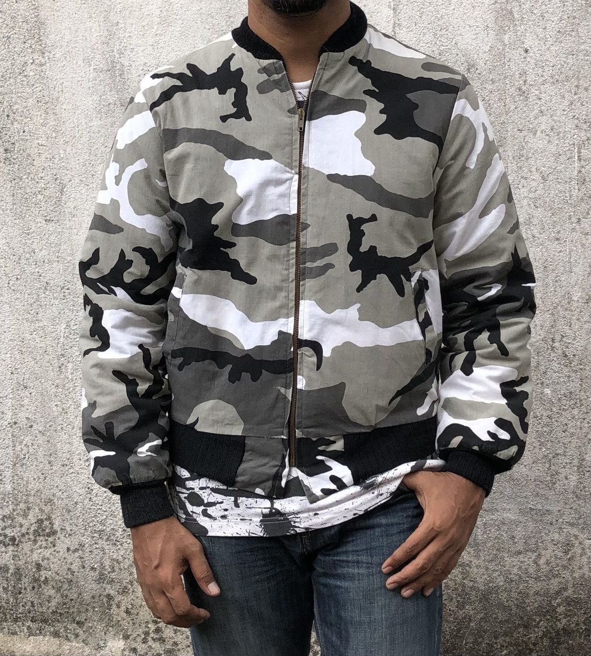 Vintage Vintage Camo Ma-1 Bomber Jacket Made In USA 🇺🇸 Size US S / EU 44-46 / 1 - 4 Thumbnail
