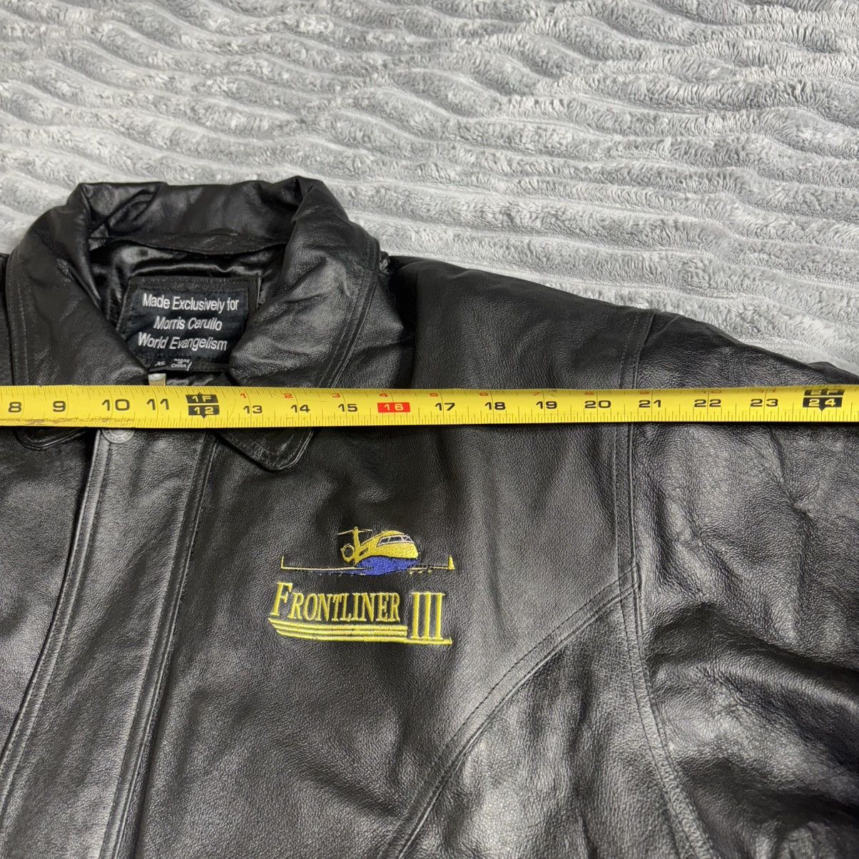 Oscar Piel Oscar Piel Frontliner III Morris Cerullo Leather Jacket Size US XL / EU 56 / 4 - 6 Thumbnail