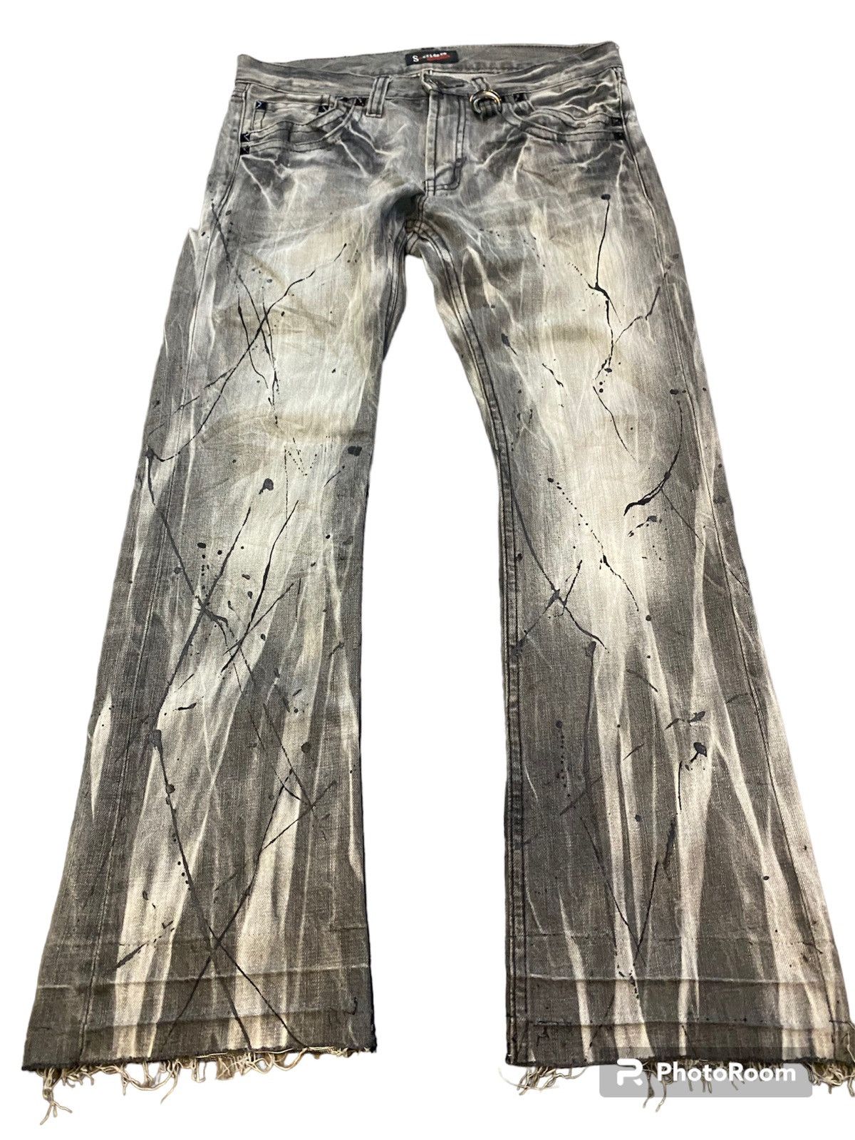 Hysteric Glamour Flare jeans Sorridere Skulls painted Boot Cut Size US 31 - 5 Thumbnail