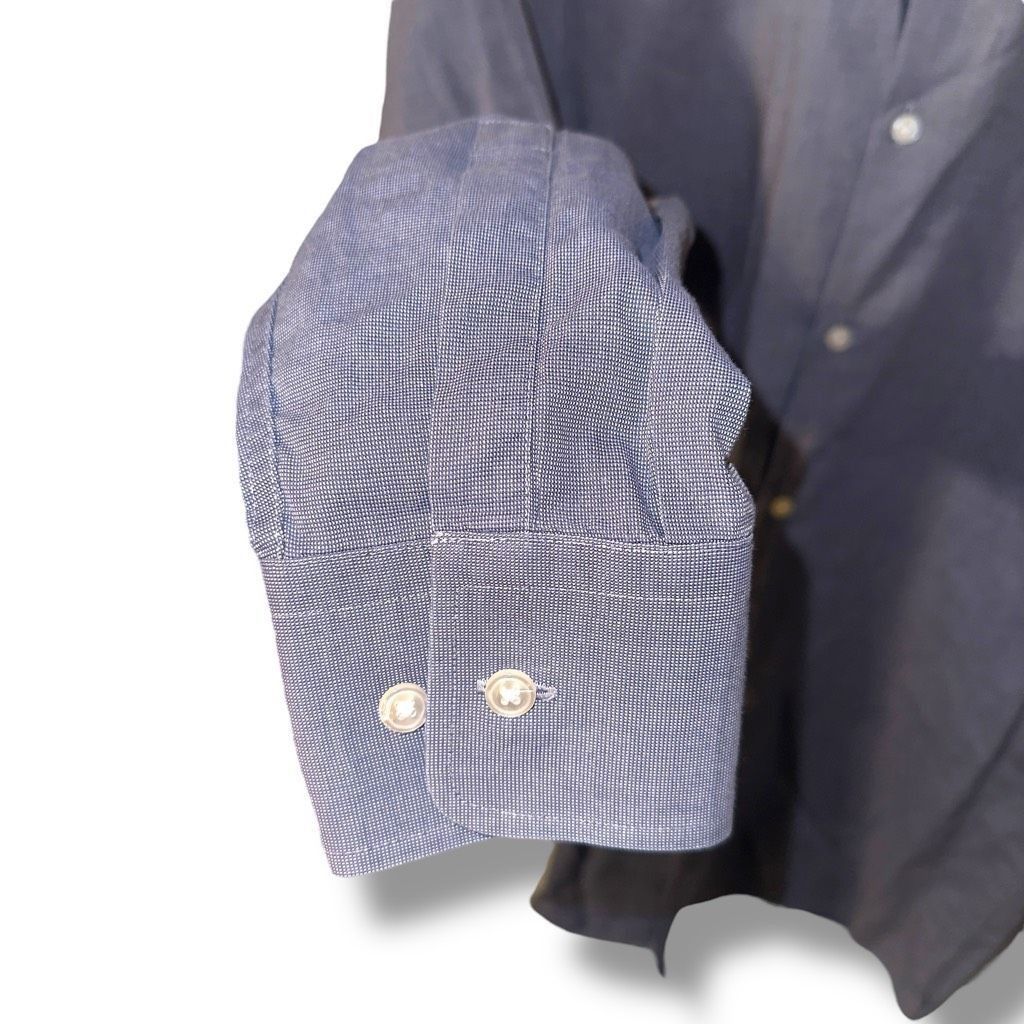 Hugo Boss Boss Hugo Boss French Blue Sharp-Fit Spread Collar Dress Shirt M 15.5 Size US M / EU 48-50 / 2 - 6 Thumbnail
