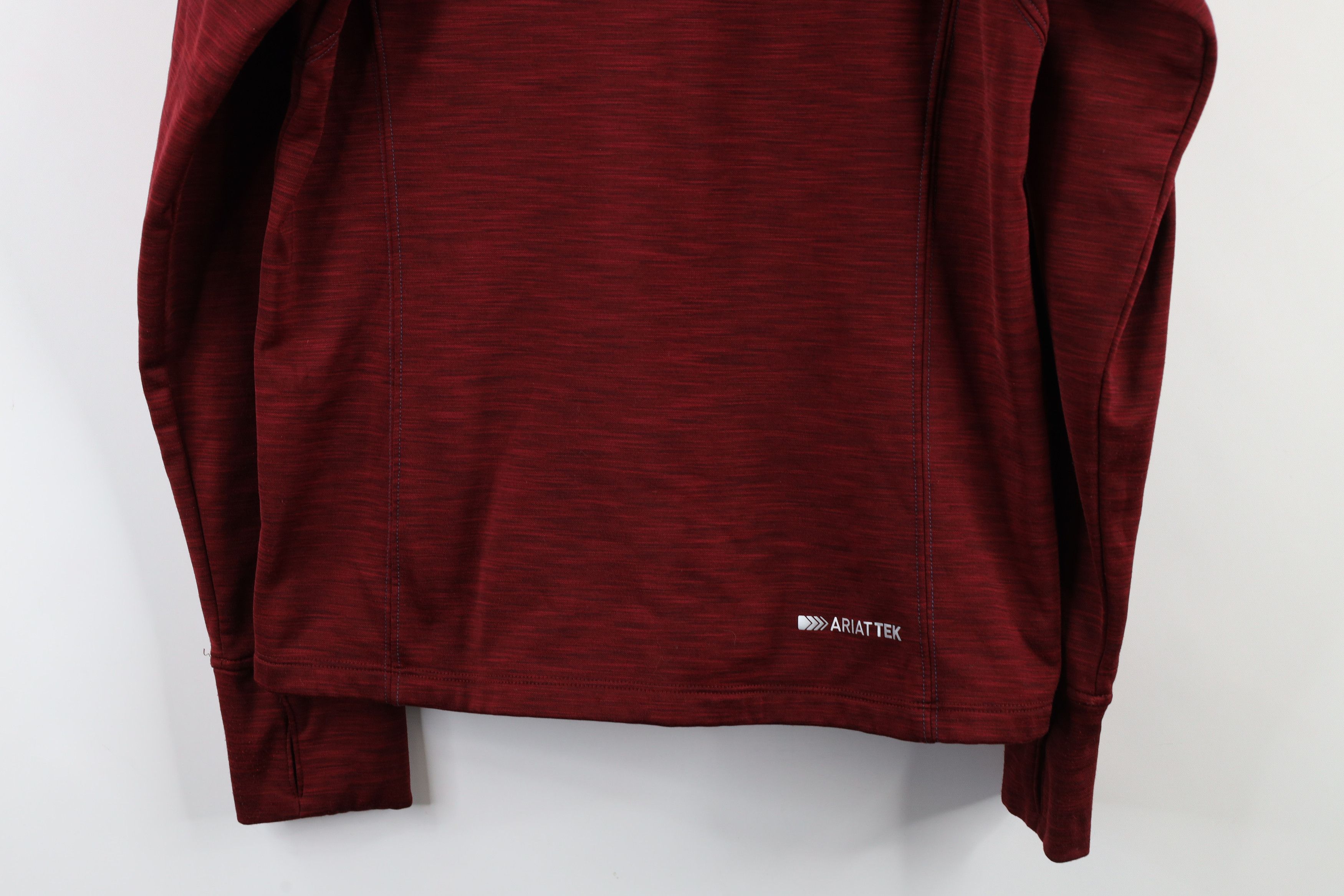 Ariat × Vintage Ariat Tek Series Spell Out Half Zip Pullover Sweatshirt Red Size L / US 10 / IT 46 - 13 Thumbnail