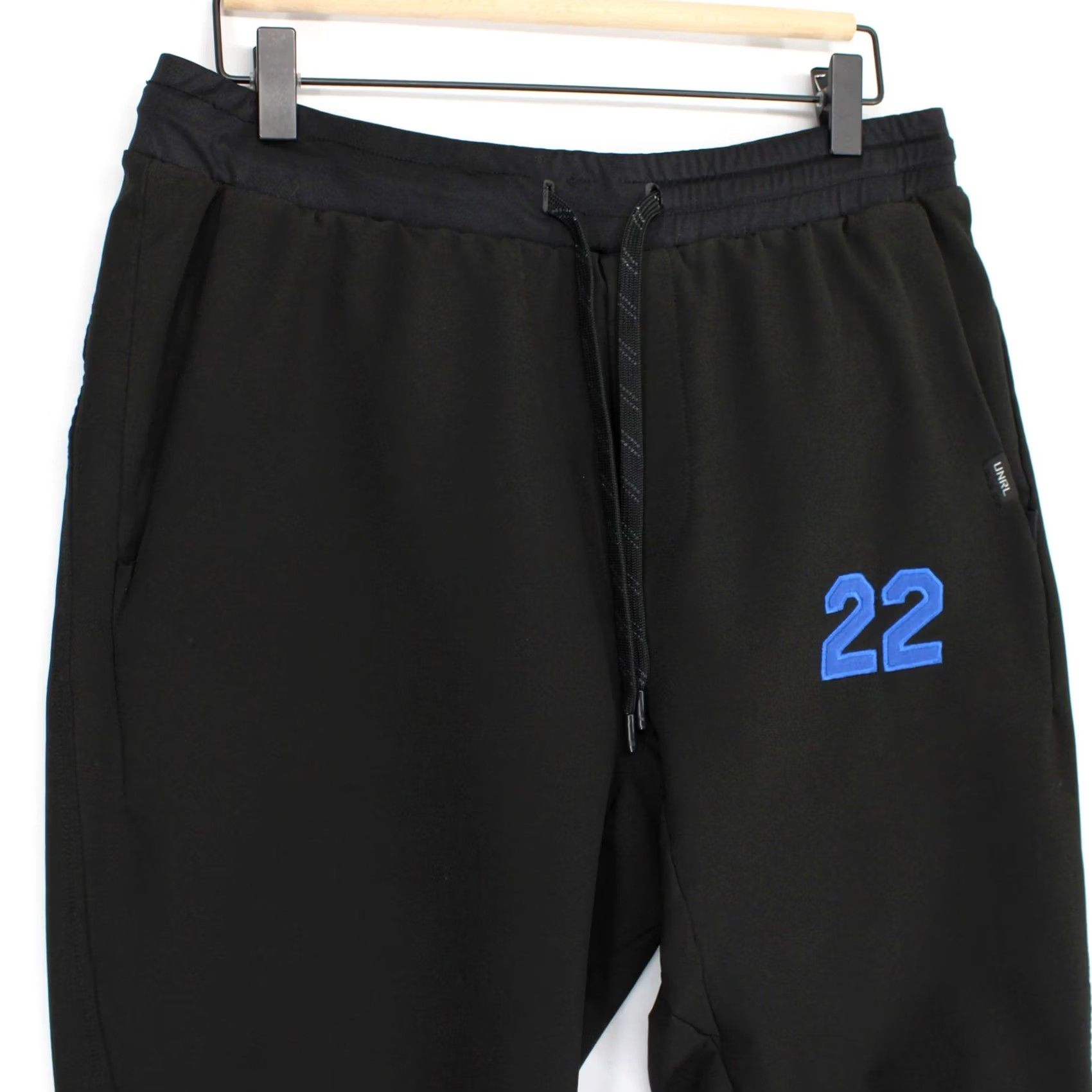 Vintage UNRL Jogger Pants Mens M Black Tapered Performance Stretch Embroidered #22 Size US 31 - 3 Thumbnail