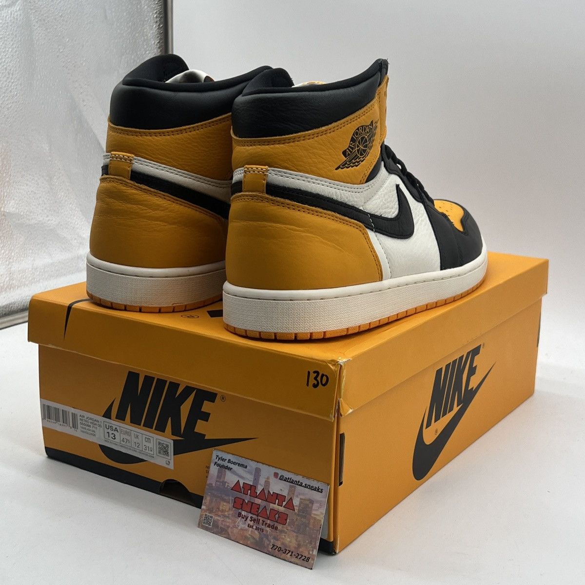Nike Air Jordan 1 high yellow toe Size US 13 / EU 46 - 5 Thumbnail