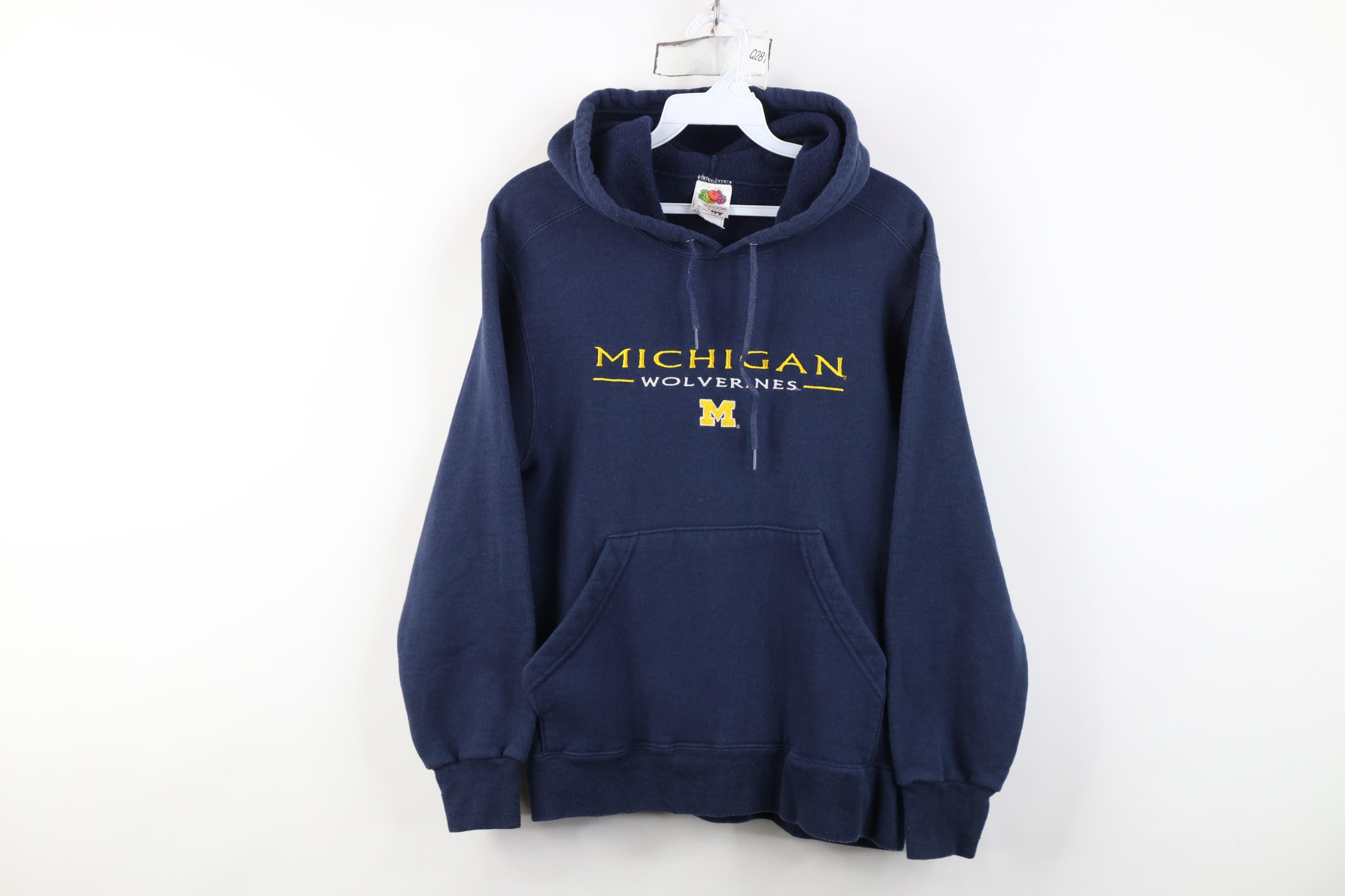 Vintage Vintage 90s University of Michigan Hoodie Sweatshirt Size US S / EU 44-46 / 1 - 1 Thumbnail