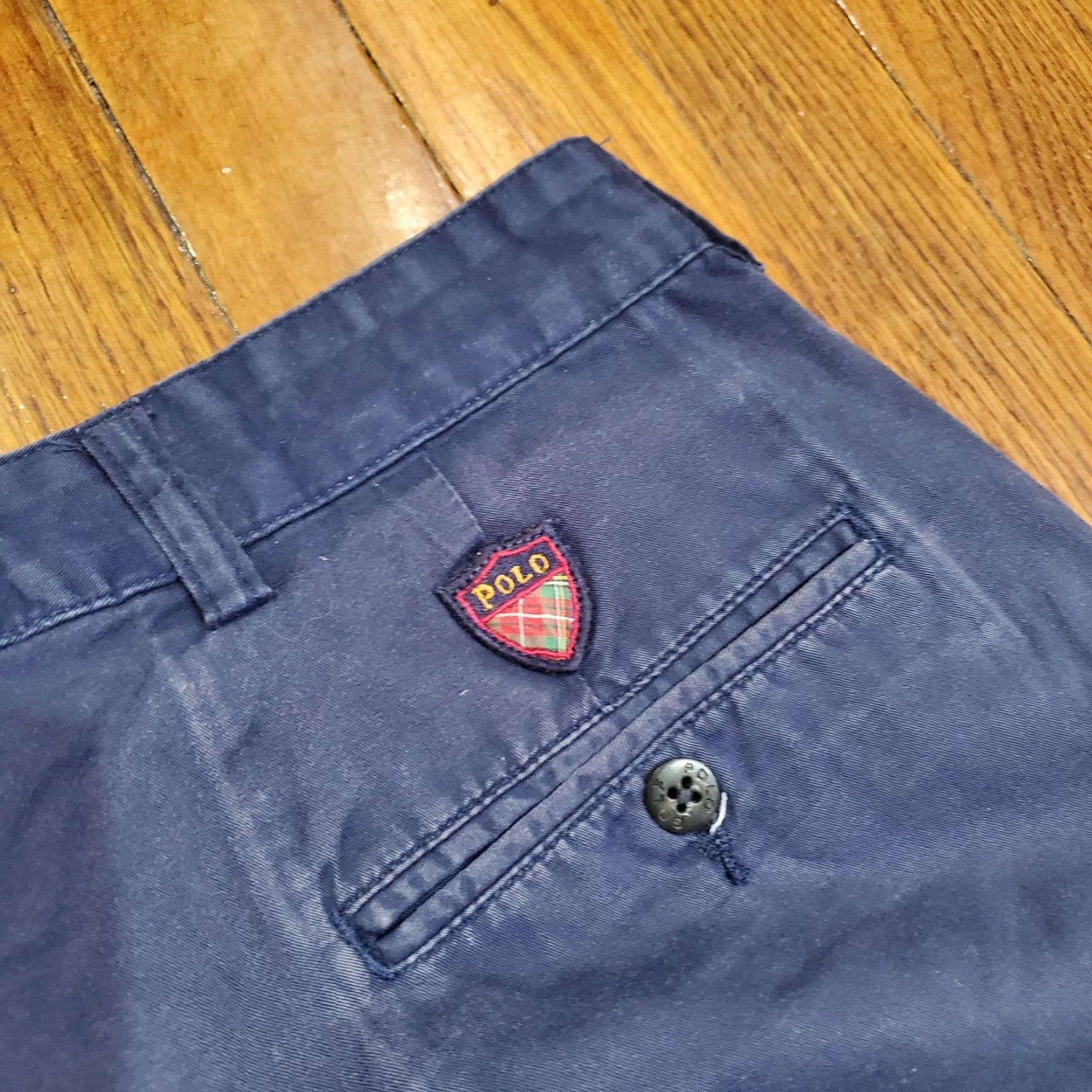 Vintage Polo Golf Shorts Mens 40 Blue Pleated Chino Classic Golf Short 7 Inseam Size US L / EU 52-54 / 3 - 3 Thumbnail