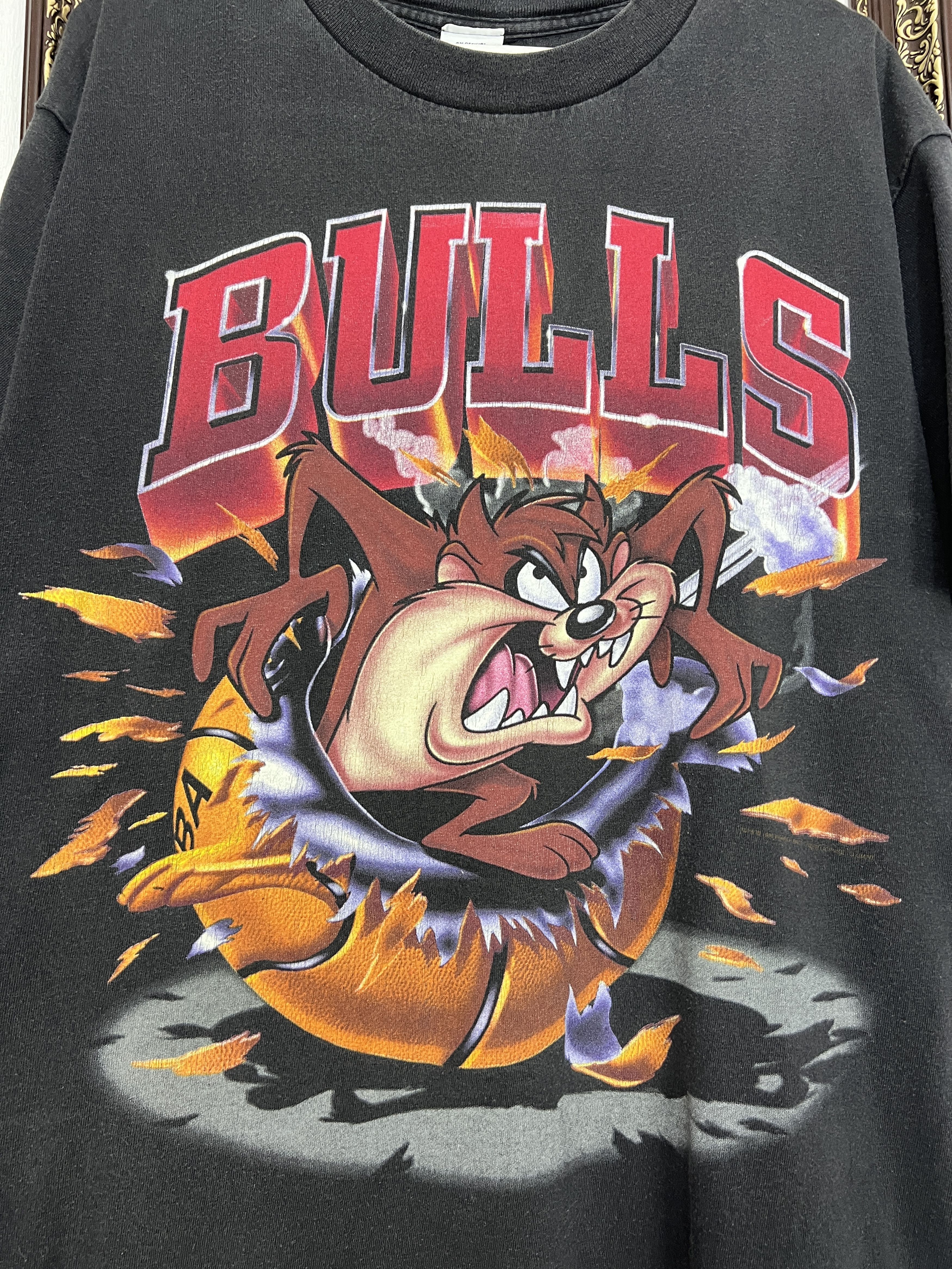 Vintage VintageTaz Chicago Bulls Tunes NBA Over Print Jersey Shirt Size US XL / EU 56 / 4 - 3 Thumbnail
