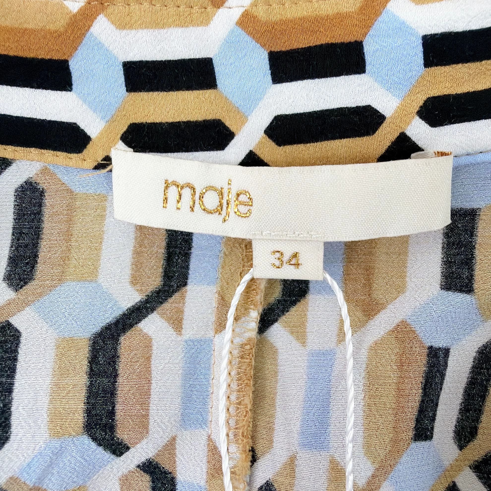Maje Maje Colorblocked Dress 34 3035 Size XXS / US 00 / IT 34 - 7 Thumbnail