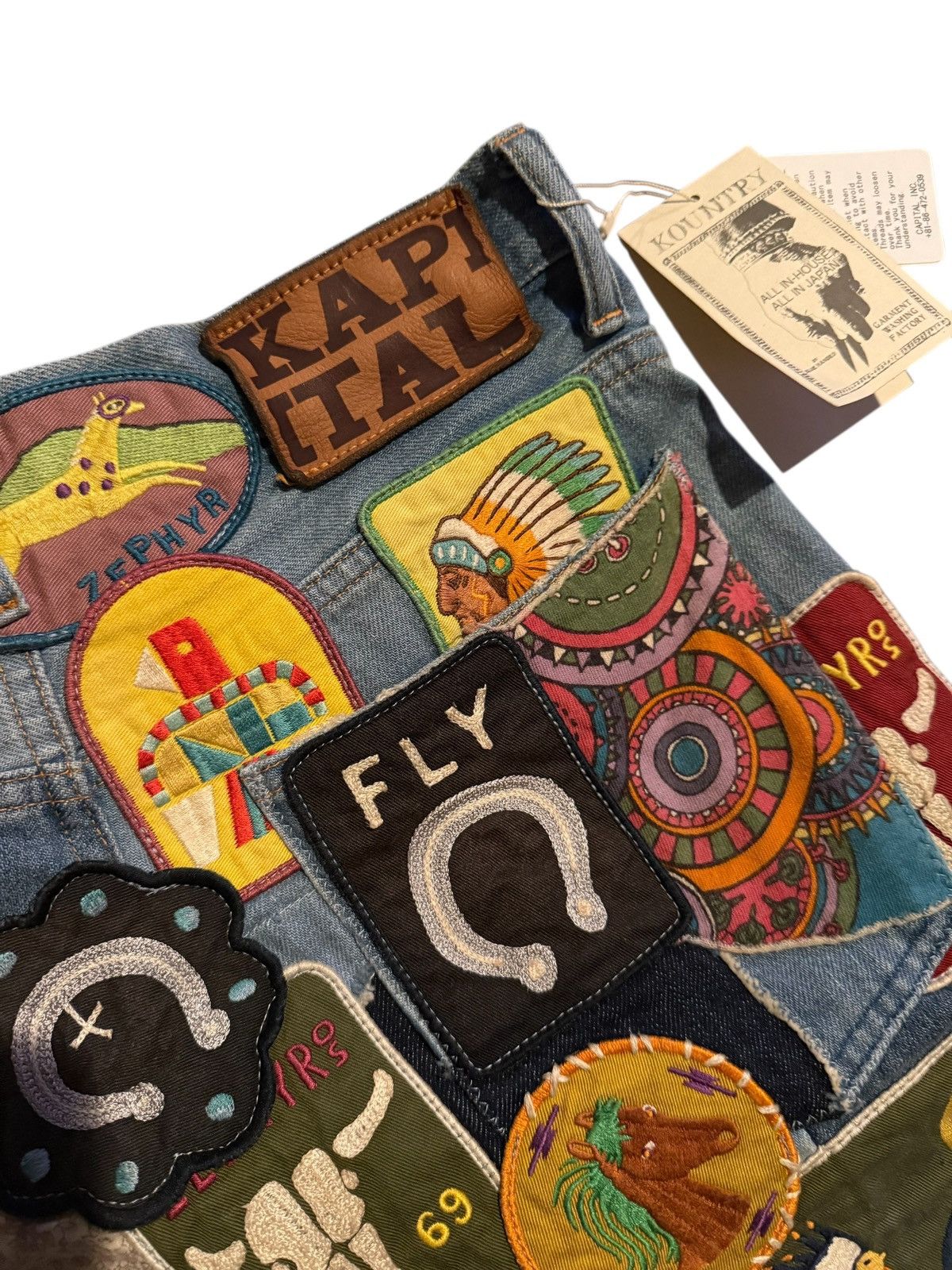 Kapital Kountry Kapital Denim 5P Rat Flare Jeans (Beautiful World Remake) Size US 32 / EU 48 - 15 Thumbnail