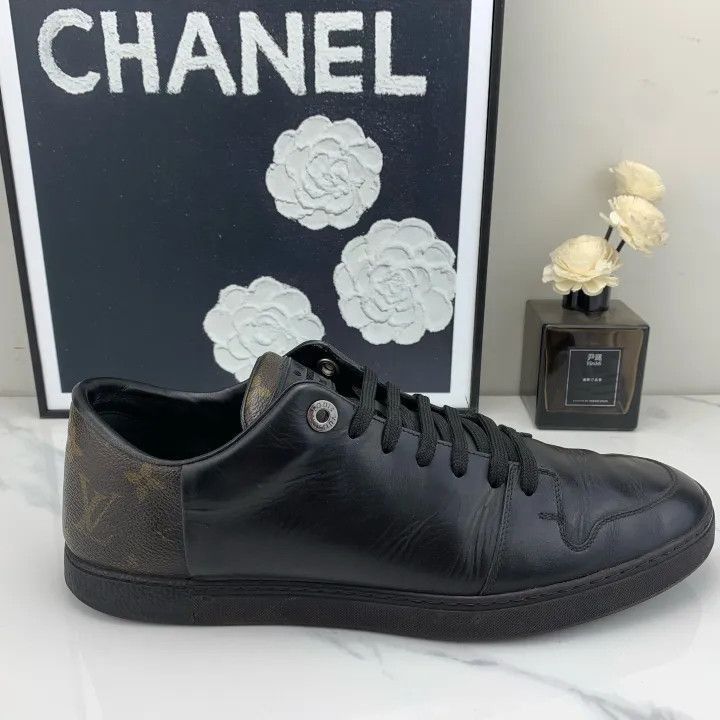 Louis Vuitton Louis Vuitton Black Leather Travel Sneakers -2508 Size US 8 / EU 41 - 8 Thumbnail