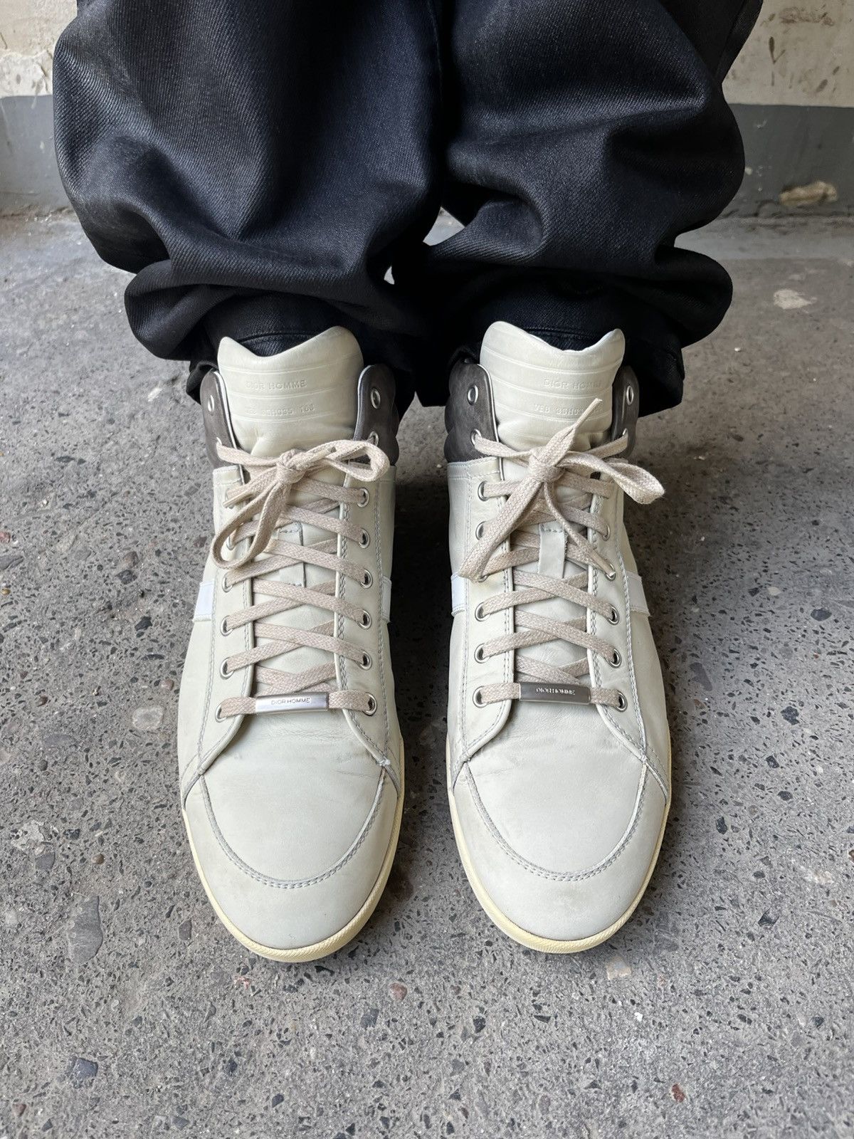 Dior × Hedi Slimane Dior Homme AW04 “VOTC” Zip Up High Top Boxing