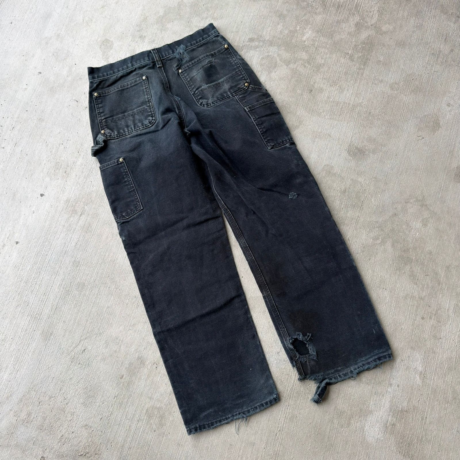 Carhartt × Vintage Carhartt faded black double knee work wear carpenter pants Size US 28 / EU 44 - 4 Thumbnail