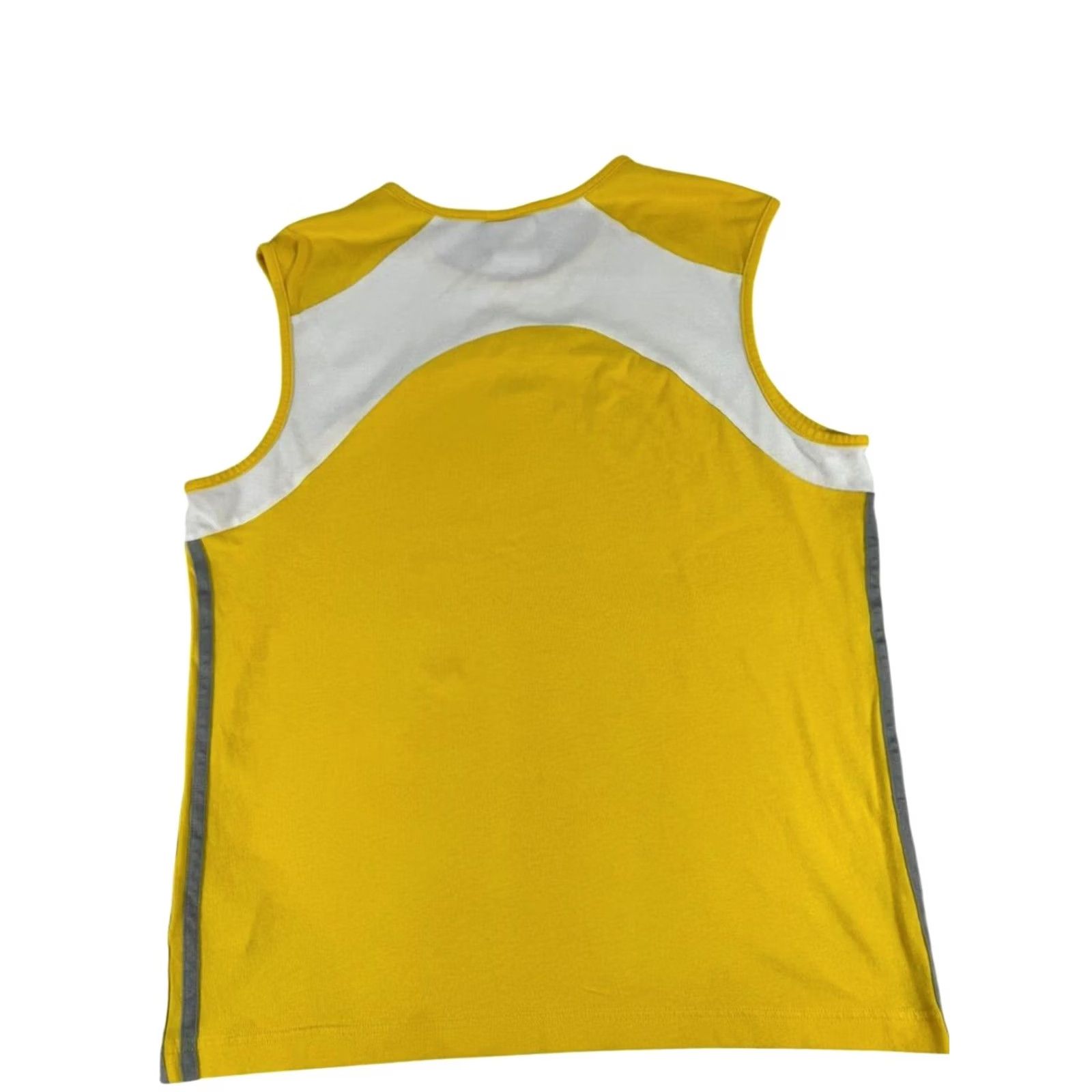 Adidas Adidas Women’s L Yellow White Athletic Tank Top Sleeveless Size L / US 10 / IT 46 - 2 Thumbnail
